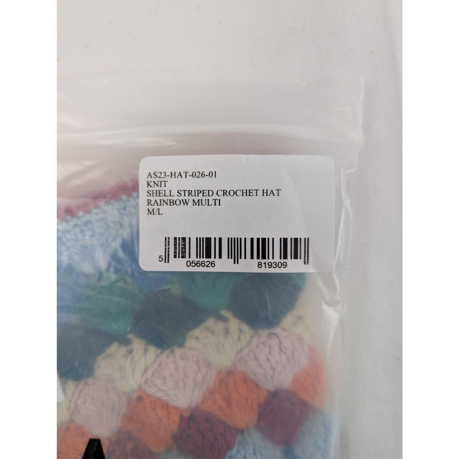 Casablanca o1rshd1 Size: M-L / Shell Striped Crochet Cap / Hat in Multi Size ONE SIZE - 16 Thumbnail