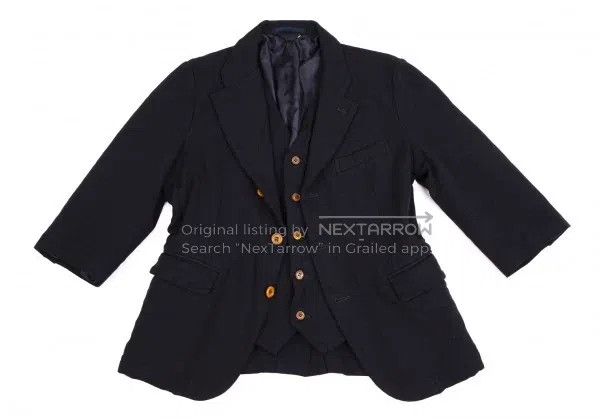 Comme des Garcons Comme Des Garcons Double-layer navy blue vest jacket Size M / US 6-8 / IT 42-44 - 1 Thumbnail