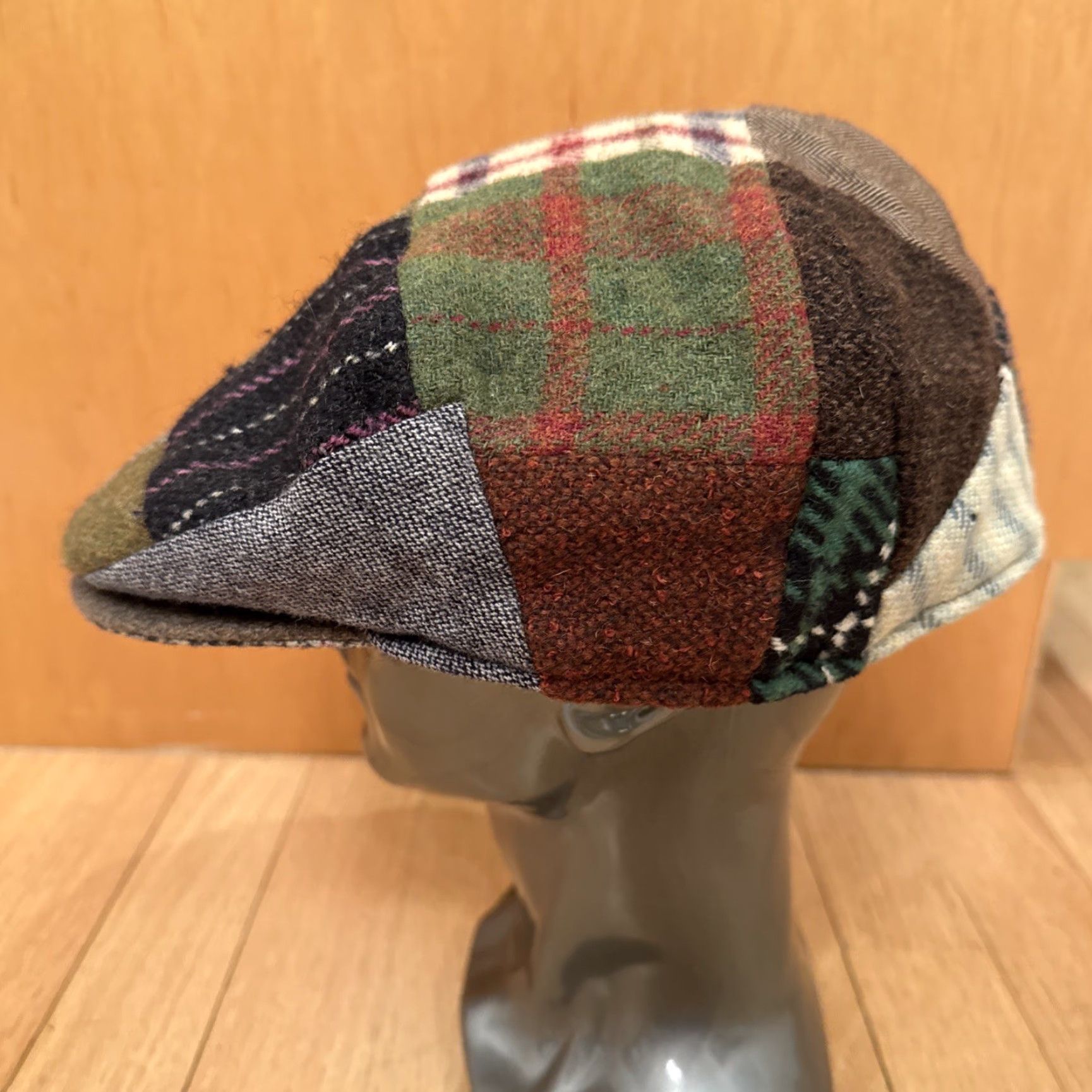 Orvis VINTAGE Orvis Hat Cap Newsboy L Wool Patchwork Made Ireland Peaky Blinders Men Size ONE SIZE - 6 Thumbnail