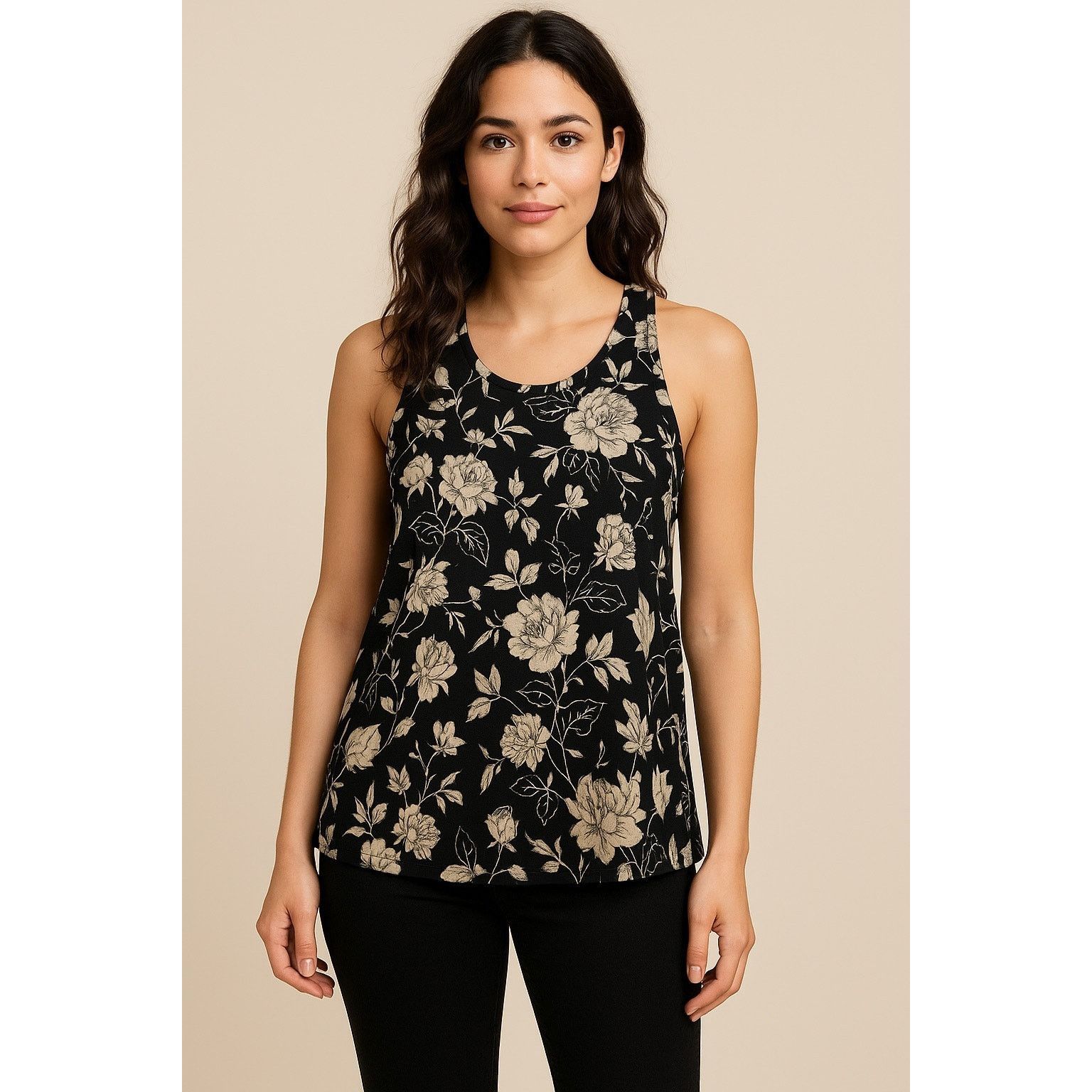 Other Floral Halter Tank Black White Sleeveless Top INC XL Size XL / US 12-14 / IT 48-50 - 2 Thumbnail