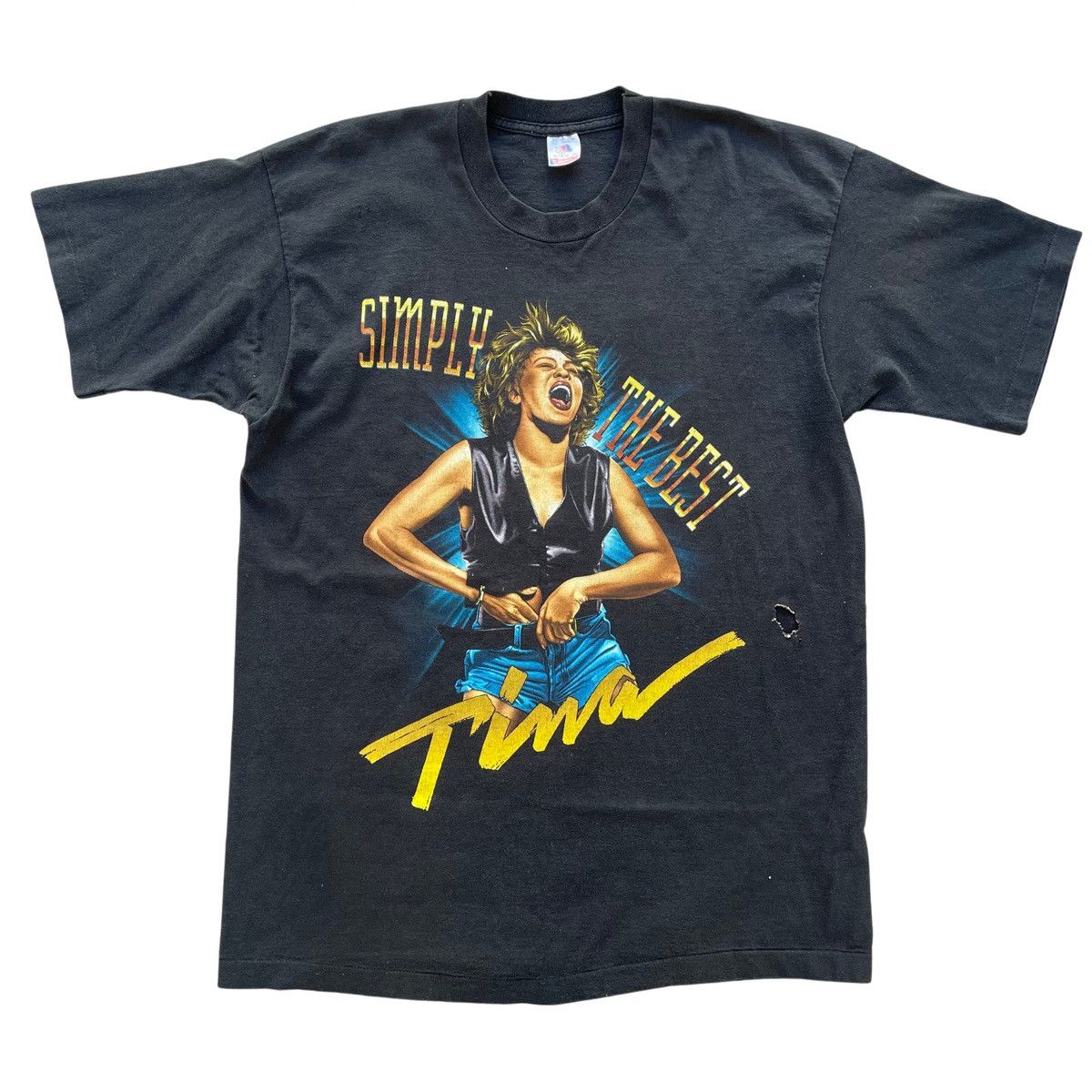 Band Tees × Vintage Vintage Tina Turner 1993 Simply The Best What’s Love Shirt Size US XL / EU 56 / 4 - 1 Thumbnail