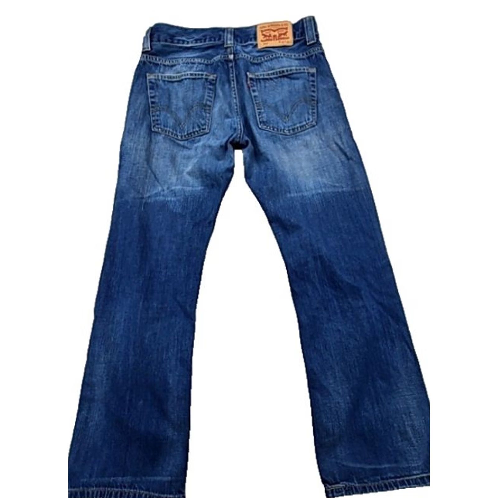 Levi's Levi's 505 Men 32x30 Medium Blue Straight Jeans 100% Cotton (Zip Fly) Regular Fit Mens Jeans Size 24" / US 00 / IT 34 - 2 Thumbnail