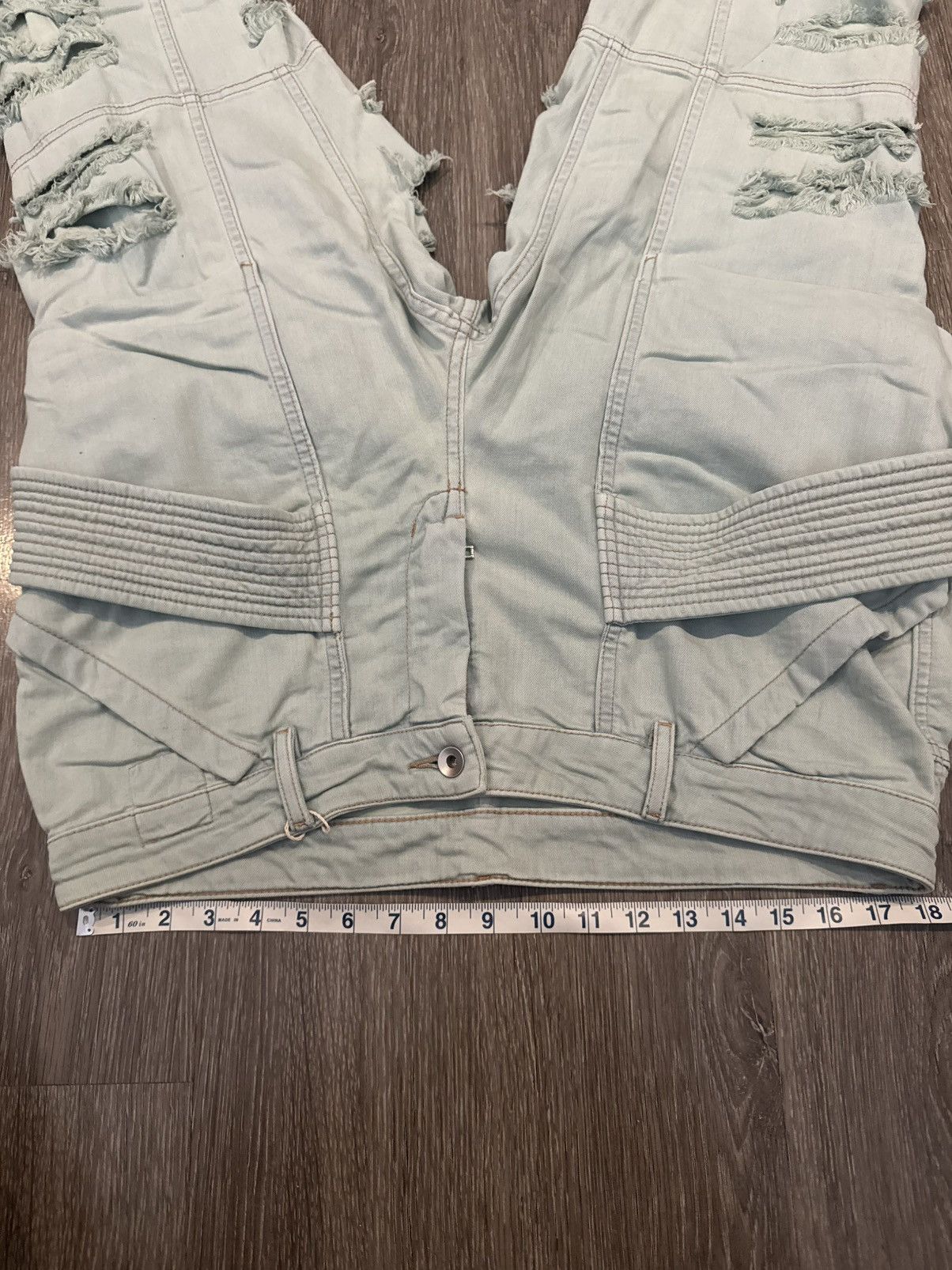 Rick Owens Rick Owens Easy Creatch Cargo Pants in Shredded Aqua FW22 Size US 34 / EU 50 - 7 Thumbnail