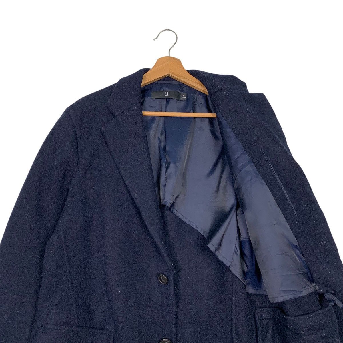 Jil Sander × Uniqlo +J Uniqlo X Jil Sander Navy Blue Wool Overcoat #2503-C113 Size US M / EU 48-50 / 2 - 10 Thumbnail