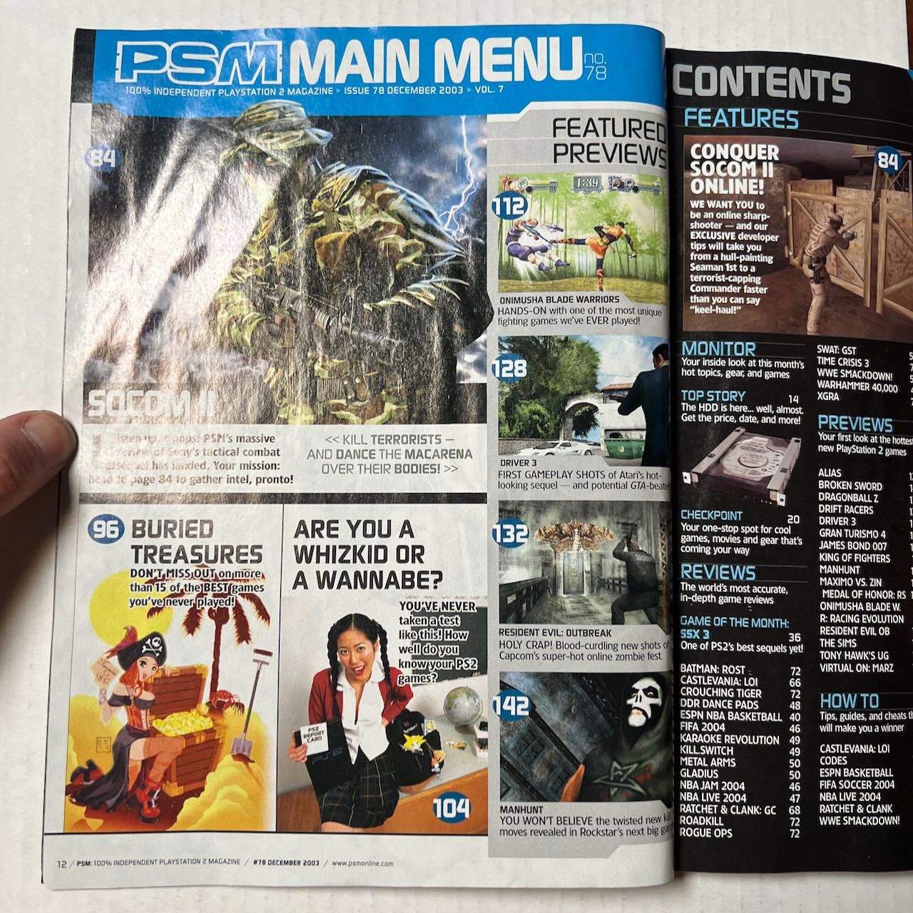 Playstation PSM Magazine #78 DEC 2003 SOCOM II Prince of Persia Size ONE SIZE - 7 Thumbnail