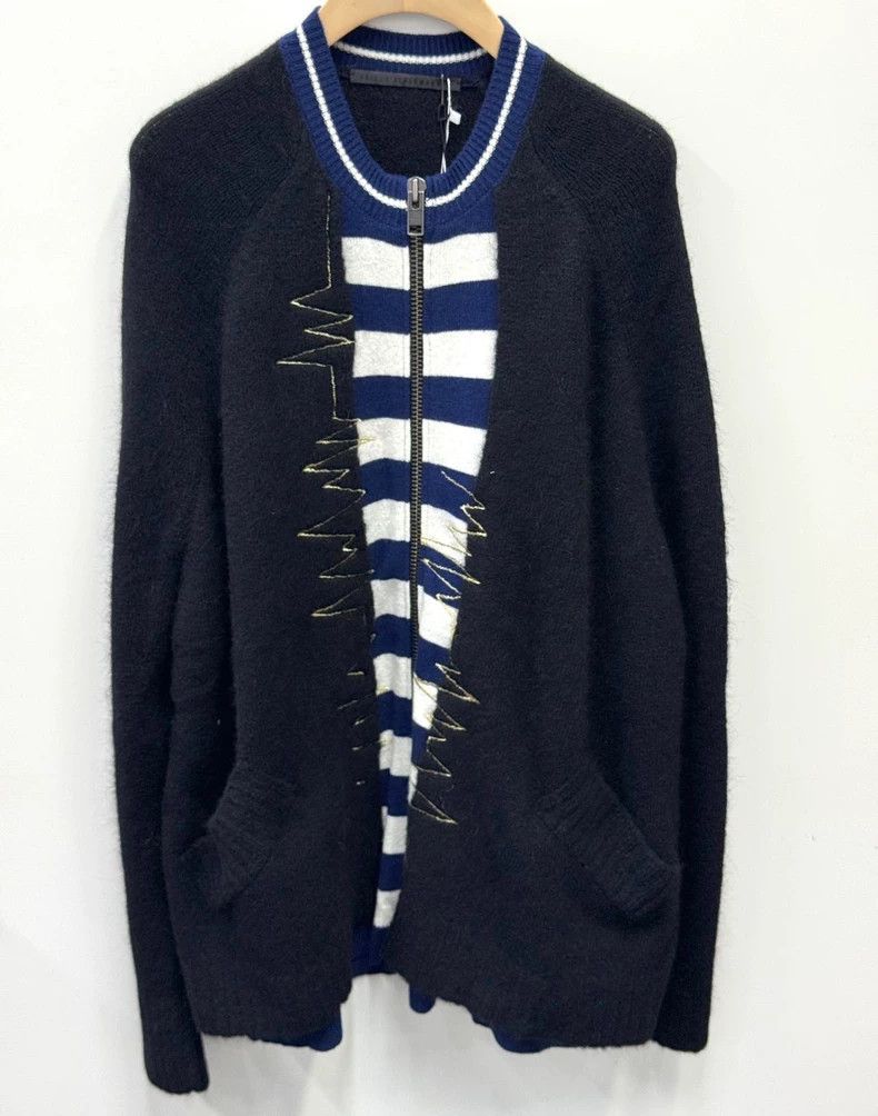 Haider Ackermann HAIDER ACKERMANN Colorblock Sweater Coat Size US S / EU 44-46 / 1 - 1 Thumbnail
