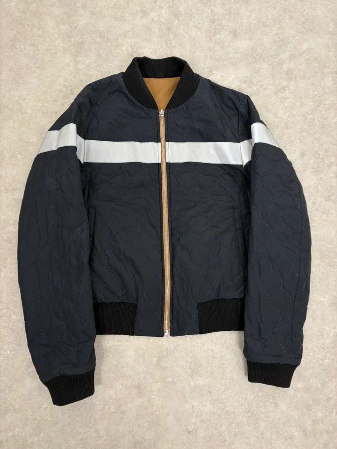 Dries Van Noten AW2015 Dries Van Noten Reversible Beige & Navy Bomber Jacket Size US M / EU 48-50 / 2 - 1 Thumbnail