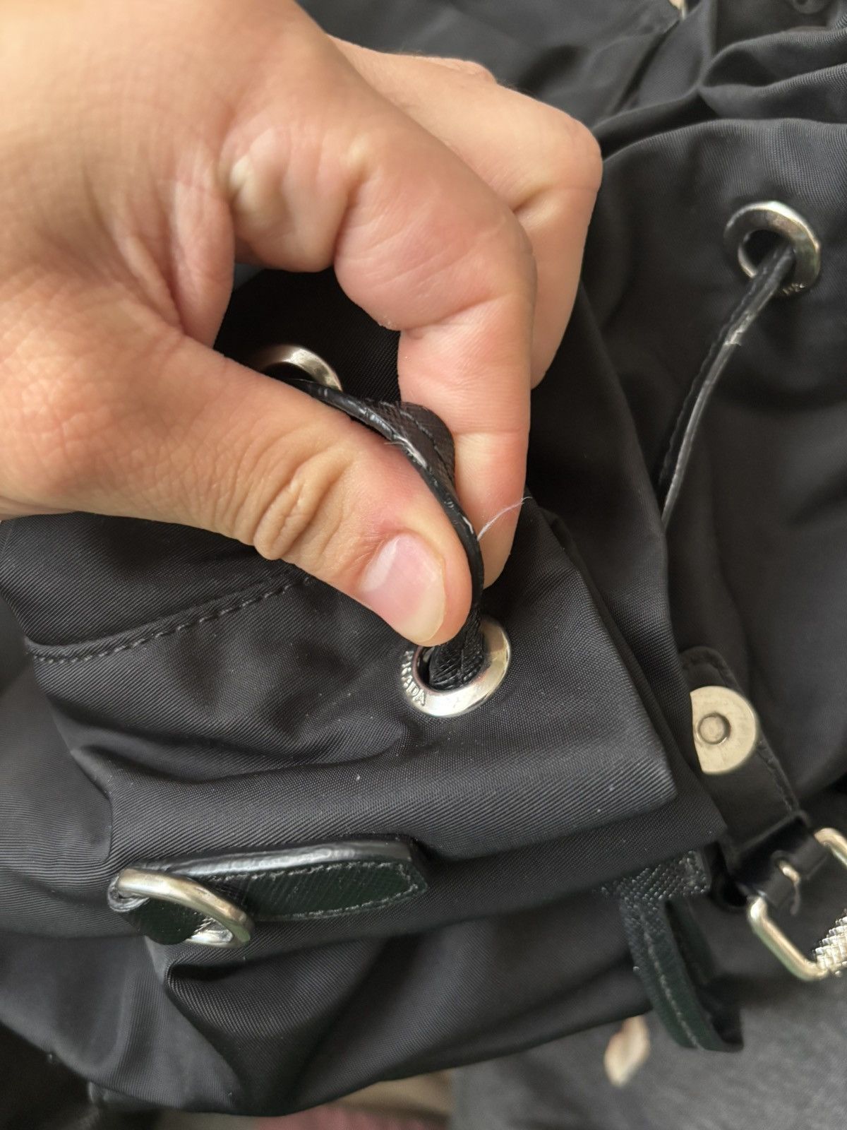 Prada Prada Studded Nylon Backpack Size ONE SIZE - 15 Thumbnail