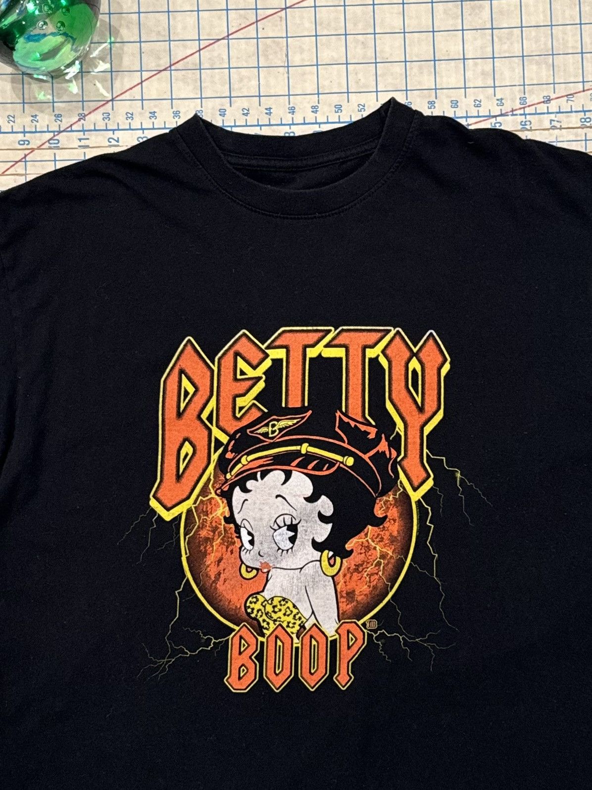 Vintage Betty Boop Graphic Tee Black Fits XL Band Style Graphic Size US XL / EU 56 / 4 - 3 Thumbnail