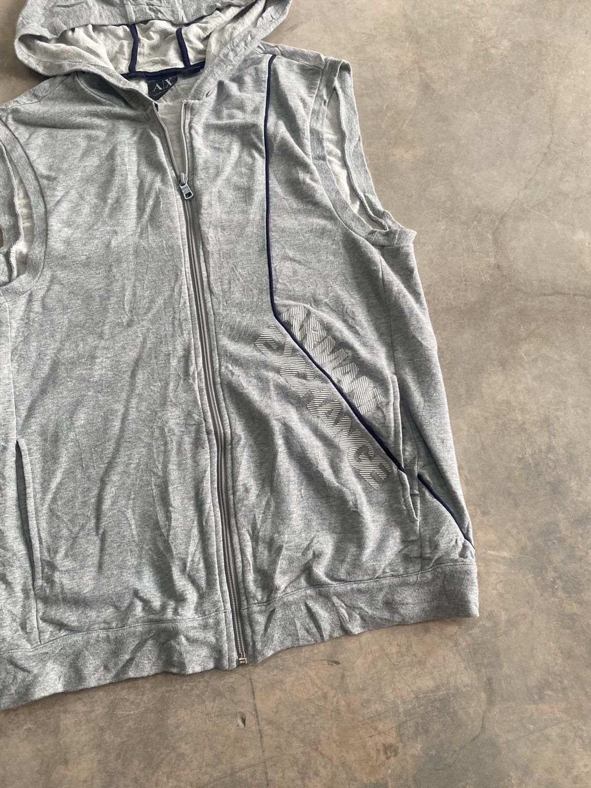 Armani Exchange × Designer SUMMER 2013 HOODED VEST ARMANI EXCHANGE PUNK GRUNGE LGB Size US M / EU 48-50 / 2 - 3 Thumbnail