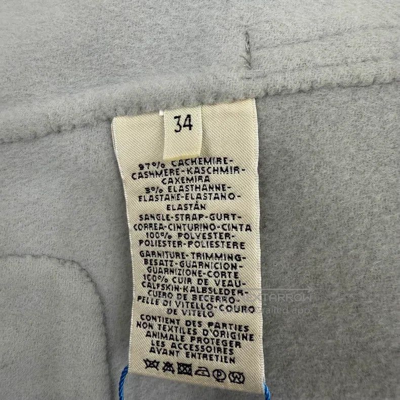 Hermes Hermes Chalice Blue Removable Shawl Mid-Length Coat Size XXS / US 00 / IT 34 - 4 Thumbnail