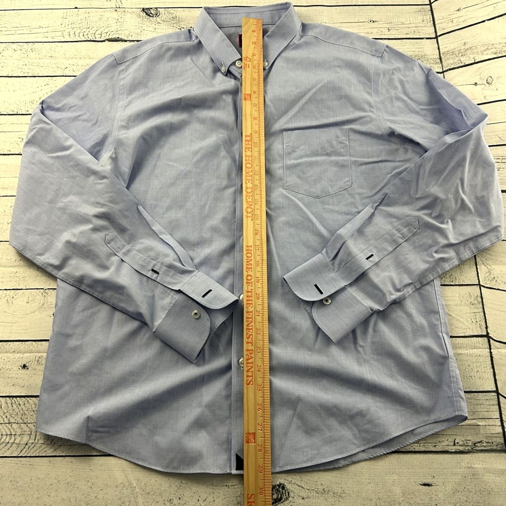 UNTUCKit UNTUCKit Slim Fit Wrinkle Free Long Sleeve Button Front Shirt Mens XL Blue Size US XL / EU 56 / 4 - 3 Thumbnail