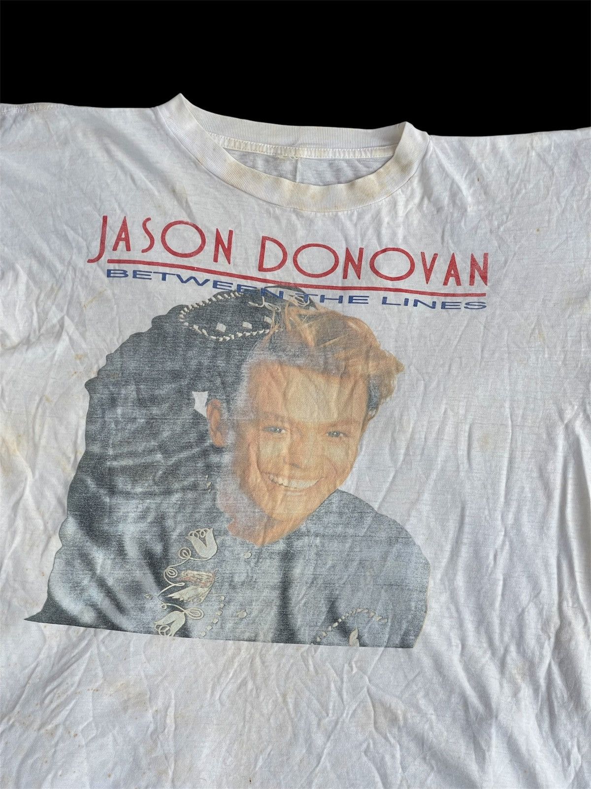 Band Tees 1990 Jason Donovan Vintage Faded Single stitch t-shirt Size US L / EU 52-54 / 3 - 3 Thumbnail
