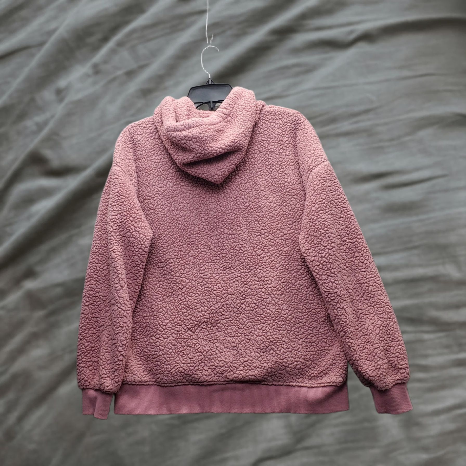 Vintage Aéropostale Sherpa Hoodie Womens S Pink Long Sleeve Kangaroo Pocket Drawstring Hoodie Size S / US 4 / IT 40 - 1 Thumbnail