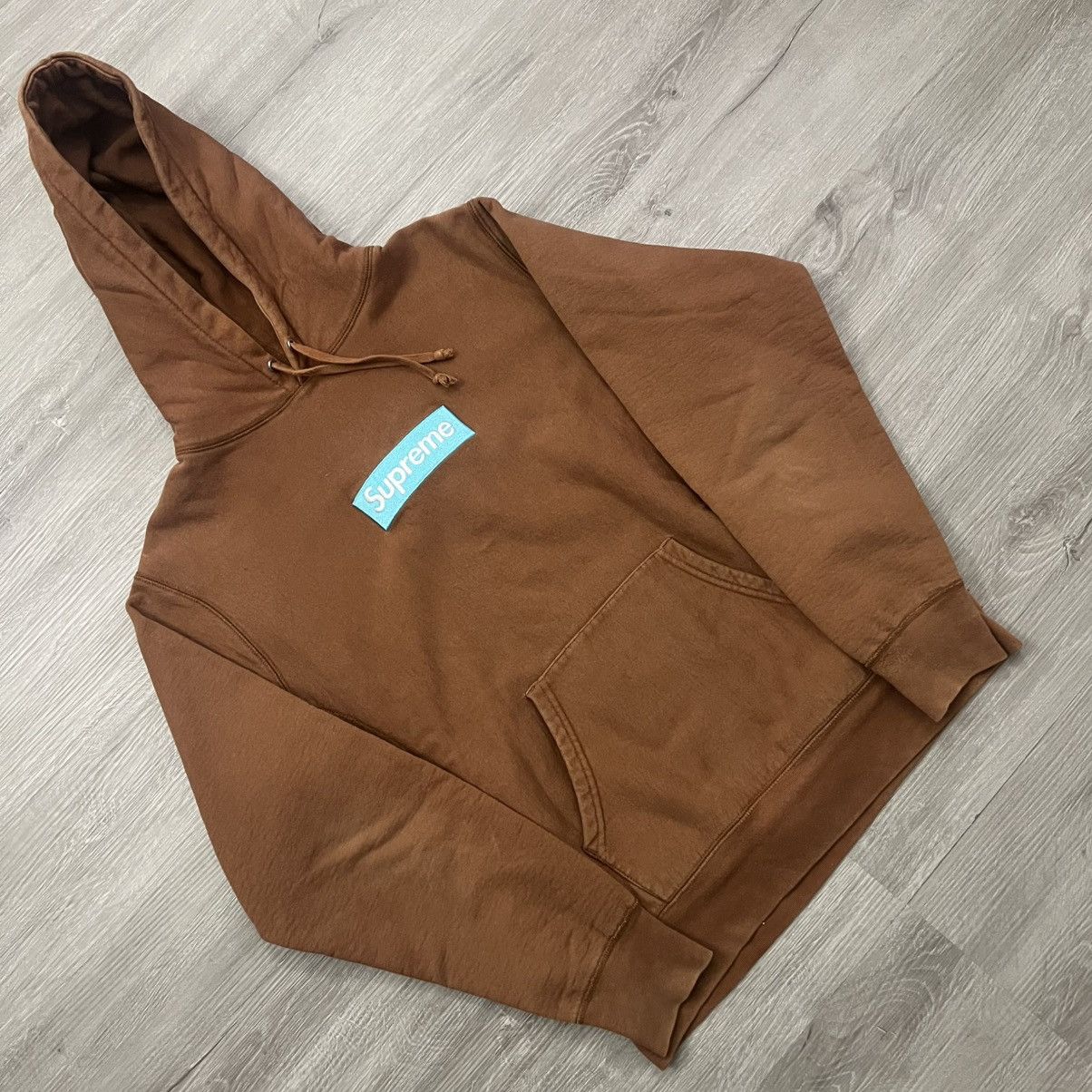 Supreme Supreme Box Logo Hoodie Brown/Teal FW17 Size US M / EU 48-50 / 2 - 1 Thumbnail