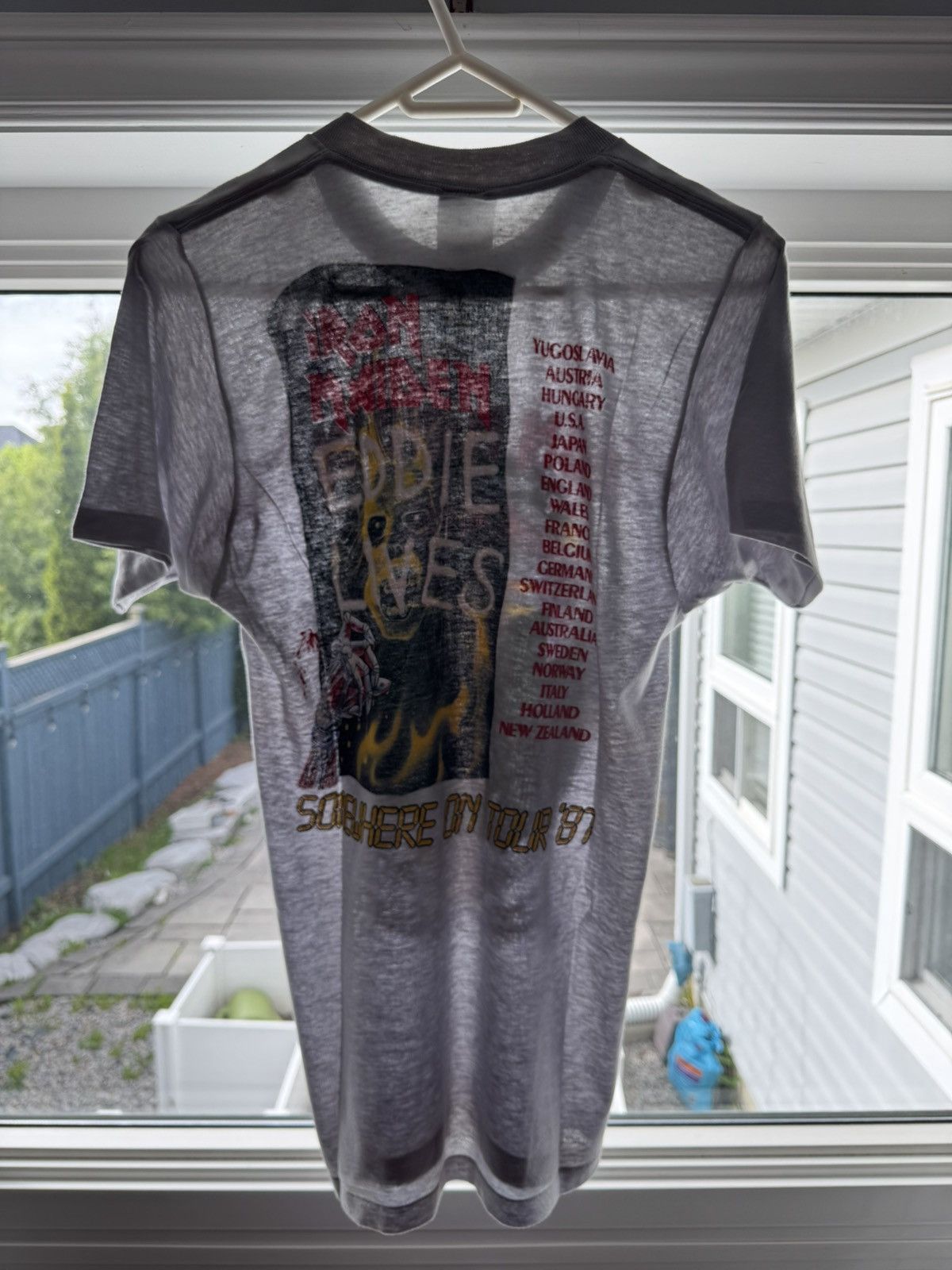 Vintage Rare Vintage Iron Maiden 80s Tour Band Tee Single Stitch Size US L / EU 52-54 / 3 - 9 Thumbnail