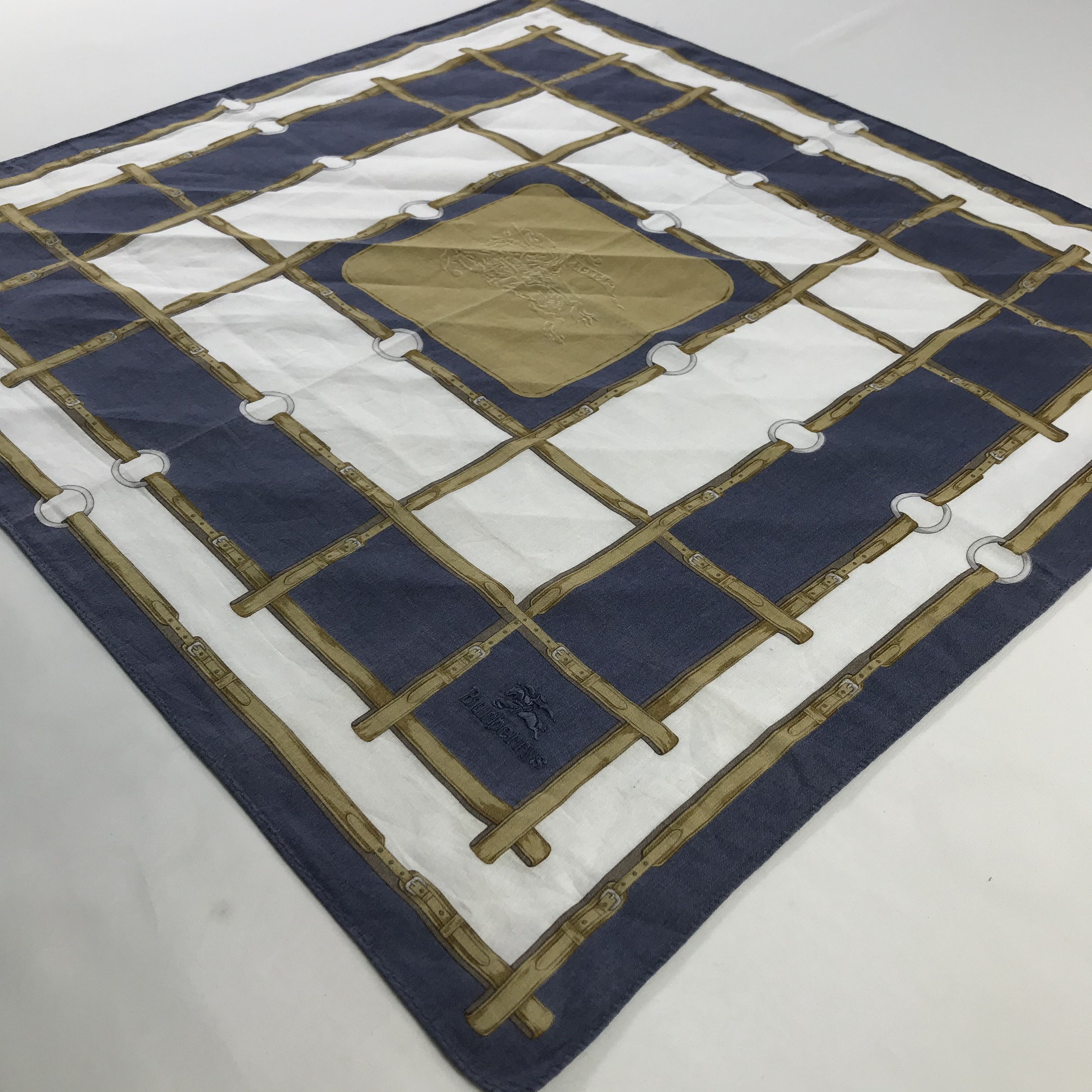 Burberry × Vintage Burberry Bandana / Handkerchief / Neckerchief - S396 Size ONE SIZE - 2 Thumbnail