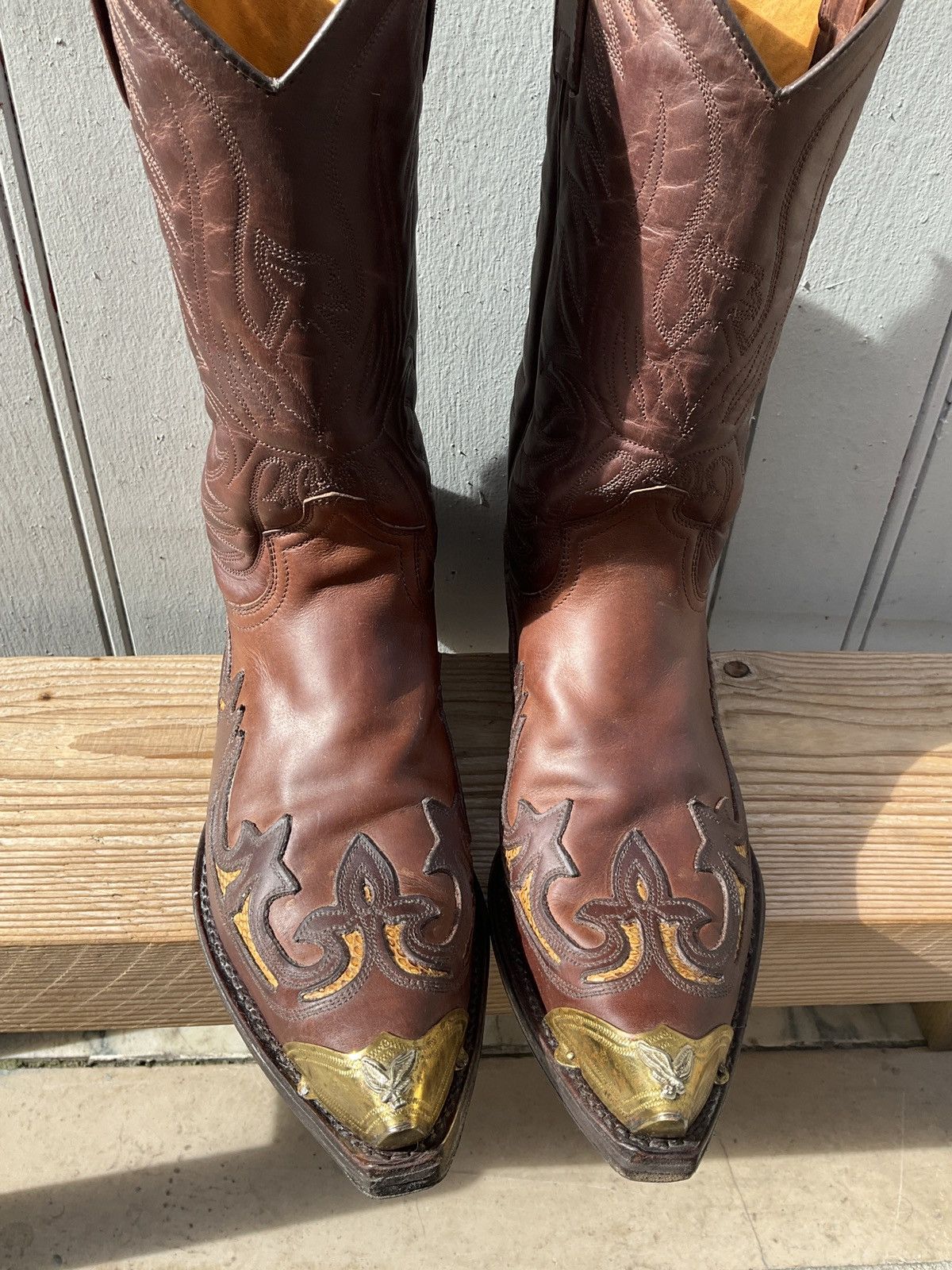 Sendra Sendra cowboy boots gold/silver metal elements Size US 8.5 / EU 41-42 - 5 Thumbnail