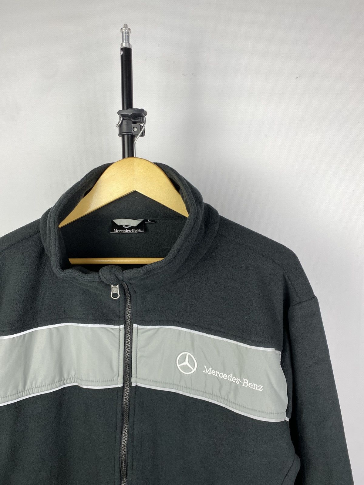 Mercedes-Benz × Vintage Official Mercedes ninja Racing Black F1 Big Logo 90s Rare Size US L / EU 52-54 / 3 - 3 Thumbnail
