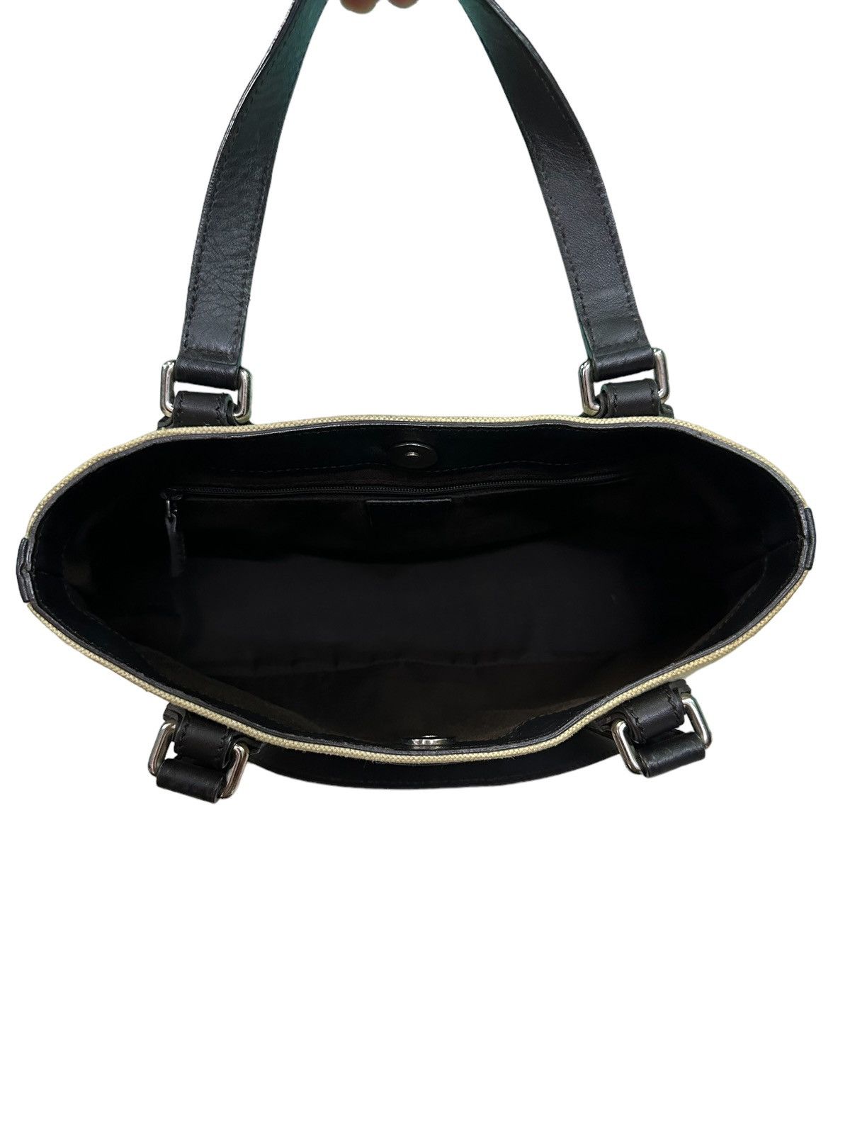 Gucci AUTHENTIC GUCCI CANVAS LEATHER HANDBAG Size ONE SIZE - 11 Thumbnail