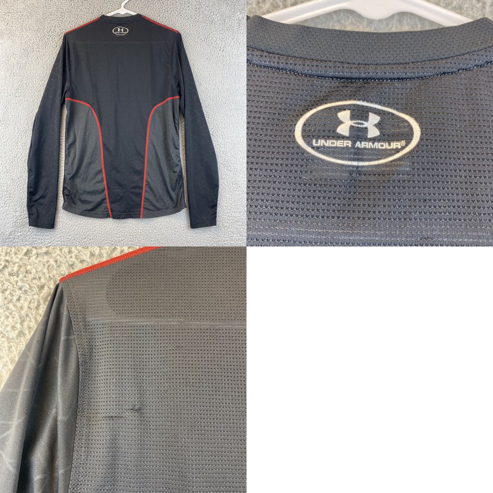 Under Armour Mens Under Armour Heatgear Gray Athletic Compression Shirt Long Sleeve S / 83-29 Size US S / EU 44-46 / 1 - 8 Thumbnail