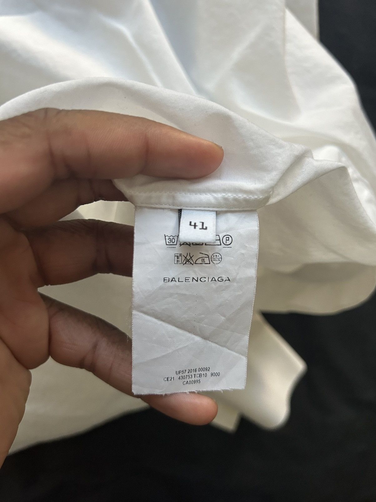 Balenciaga Balenciaga SS16 Colarless Button Up Shirt Size US L / EU 52-54 / 3 - 4 Thumbnail