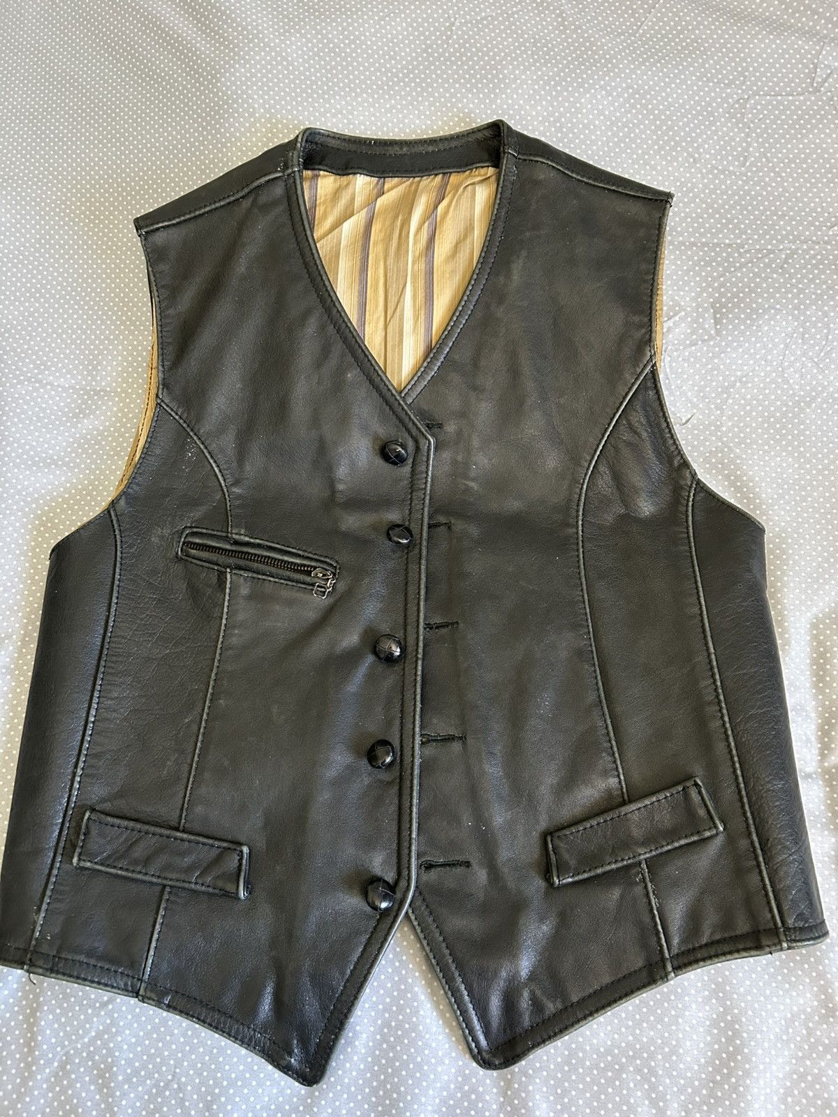 Other Vintage Black Leather Button Up Vest Size US S / EU 44-46 / 1 - 1 Thumbnail