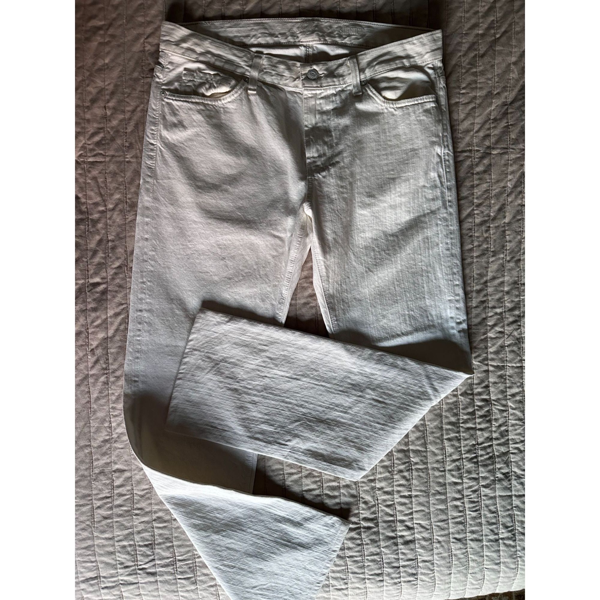 7 For All Mankind 7 FOR ALL MANKIND Sz 34 SLIMMY DENIM JEANS IN CLEAN WHITE Size US 34 / EU 50 - 1 Thumbnail