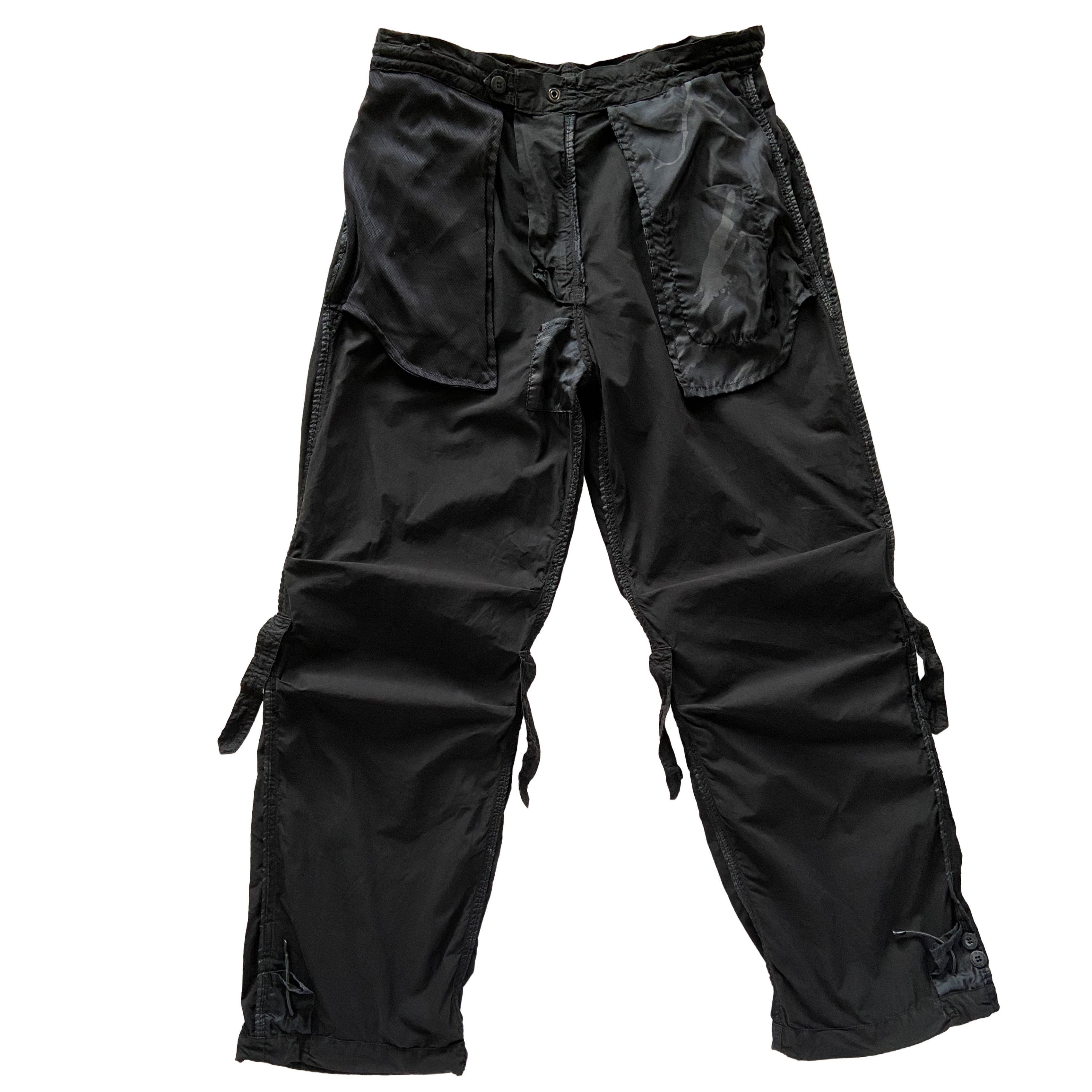 Maharishi MAHARISHI BLACK EMBROIDERED CARGO PANTS Size US 30 / EU 46 - 12 Thumbnail
