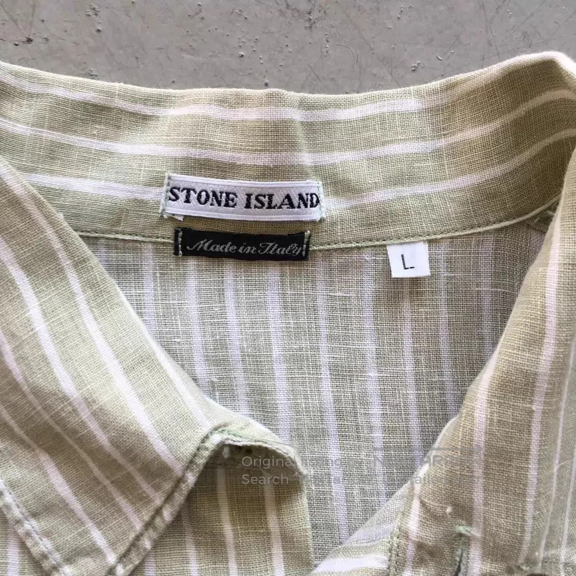 Stone Island Beige Striped Long Sleeve Button. Size US L / EU 52-54 / 3 - 2 Thumbnail