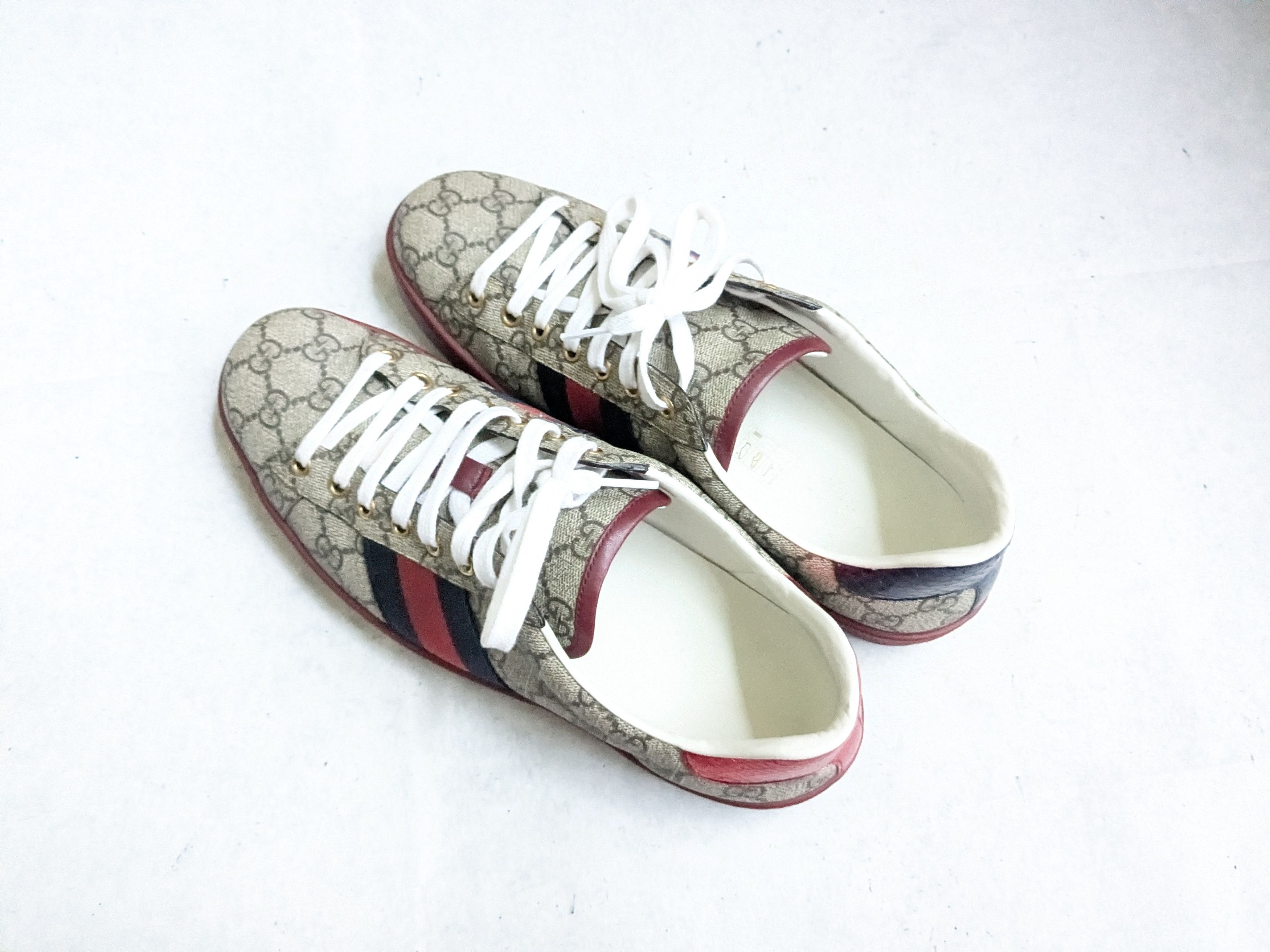 Gucci Gucci Ace Sneakers 9.5 Monogram Supreme Canvas Logo Size US 9.5 / EU 42-43 - 11 Thumbnail