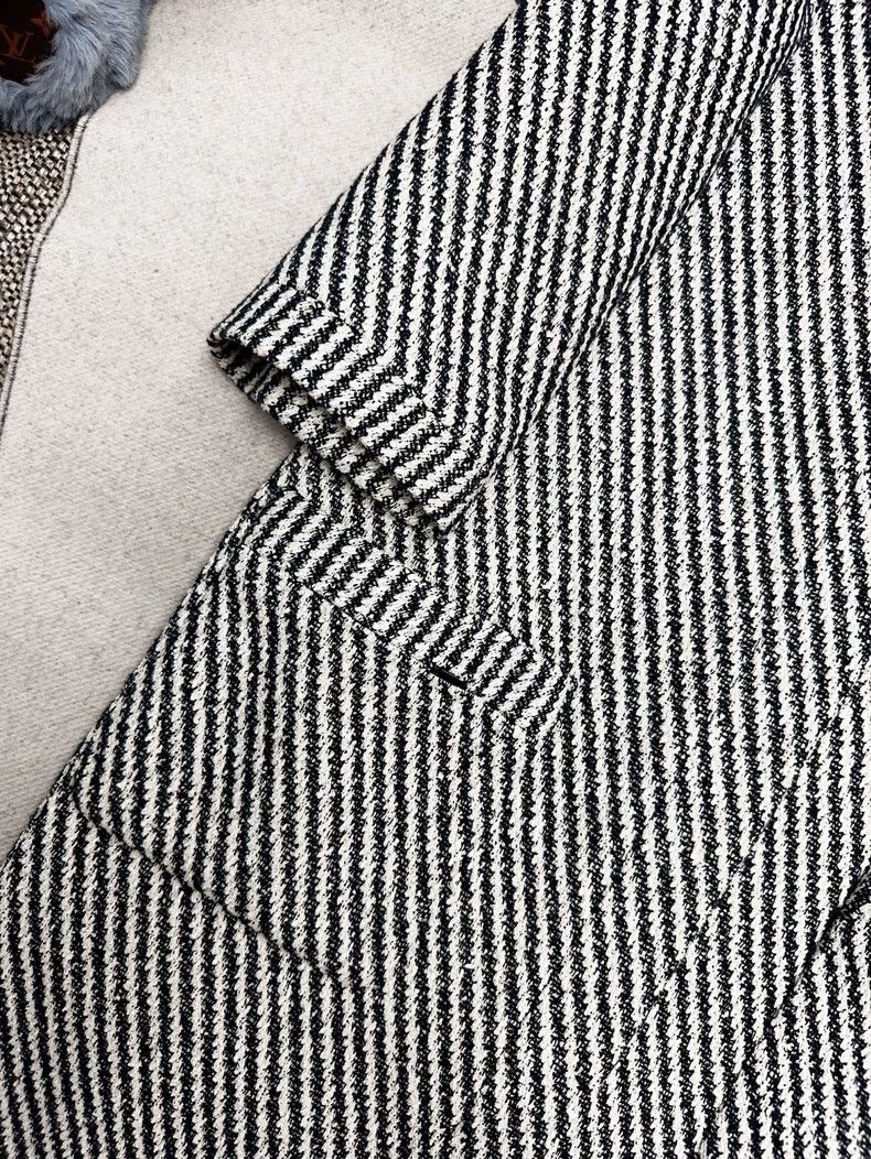 Chanel Chanel 16p black and white twill woven coat Size XXS / US 00 / IT 34 - 4 Thumbnail