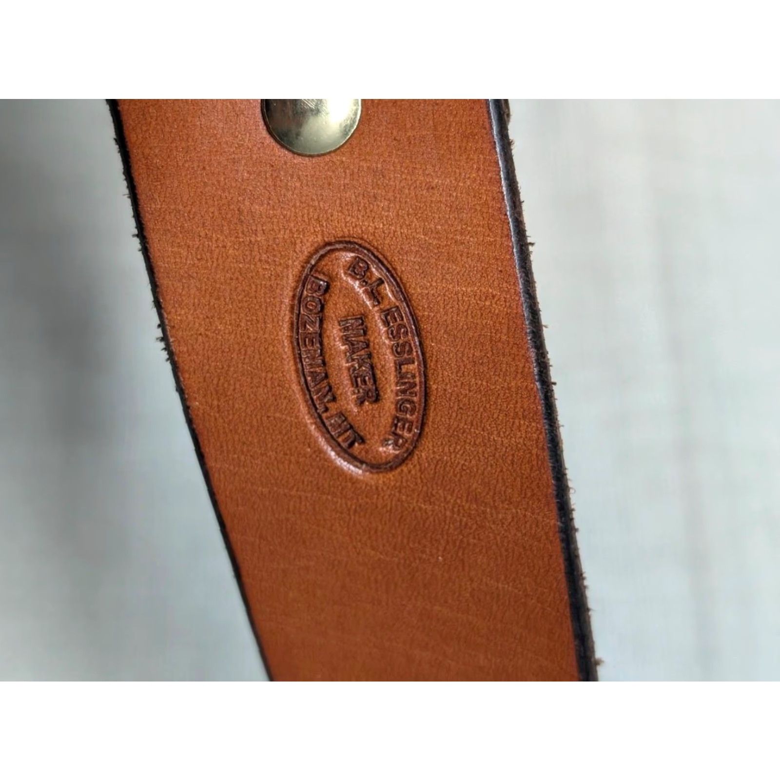 Vintage VINTAGE handcrafted belt USA one size Western belt Men Brown Leather cowhide Full Grain Western Belt Mens Size ONE SIZE - 4 Thumbnail