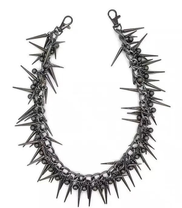 Jewelry Retro streetwear punk rivet spike pants pocket chain Size ONE SIZE - 4 Thumbnail