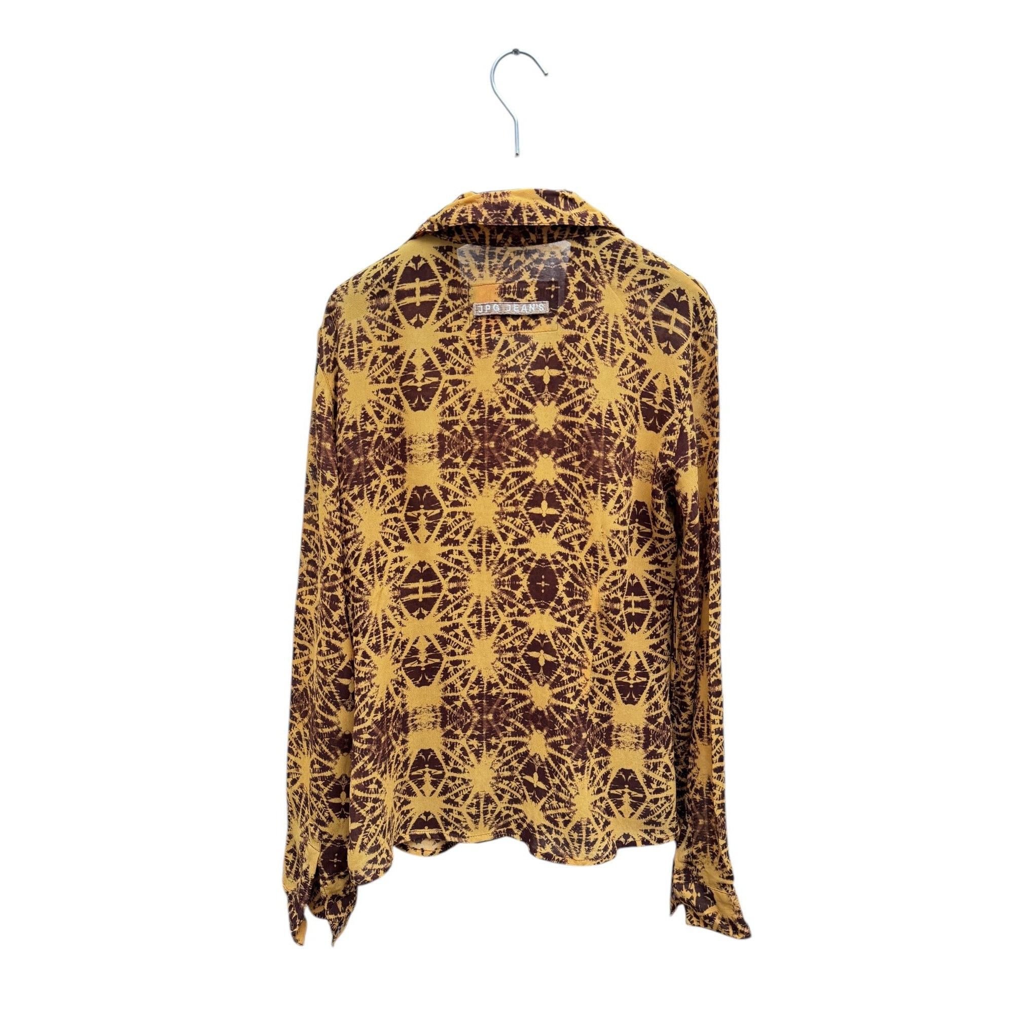 Jean Paul Gaultier JPG Yellow Brown Printed Shirt Size S / US 4 / IT 40 - 3 Thumbnail