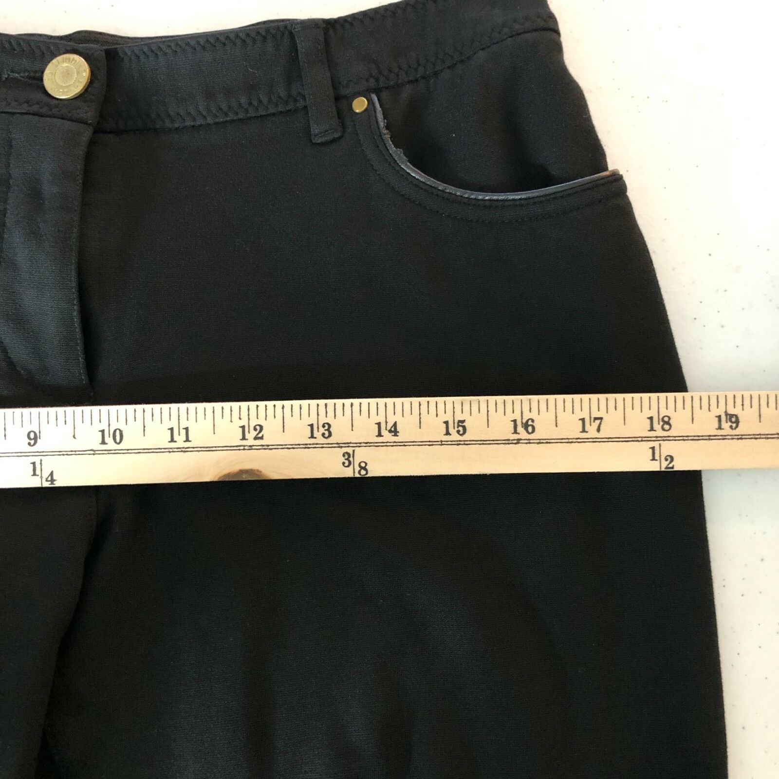 Chicos Chicos Crop Pants So Slimming Elastic Waist Faux Leather Tri Size 30" / US 8 / IT 44 - 8 Thumbnail