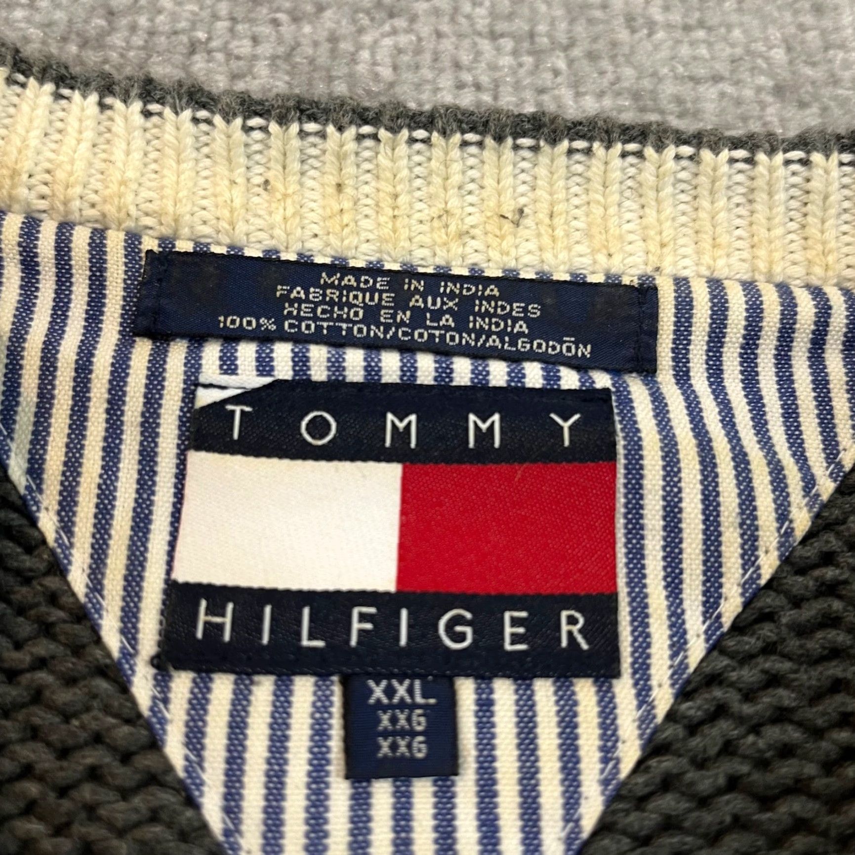 Tommy Hilfiger Tommy Hilfiger Sweater Mens 2XL Gray Heavyweight Knit Crewneck 90s Vintage Designer Classic Size US XXL / EU 58 / 5 - 4 Thumbnail