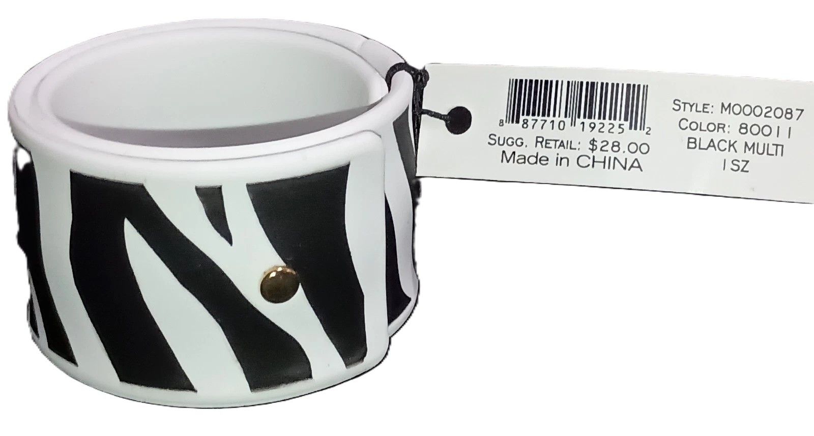 Marc by Marc Jacobs Marc By Marc Jacobs Zebra Print pattern Slap Bracelet Size ONE SIZE - 2 Thumbnail