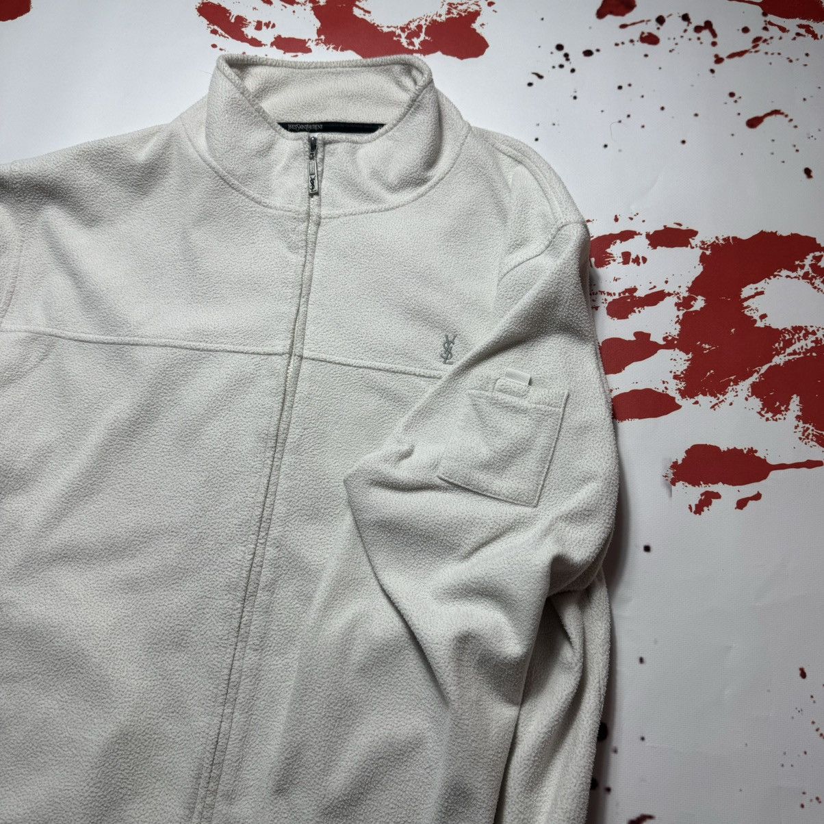 Yves Saint Laurent vintage fleece yves saint laurent big logo rare zip hoodie Size US XL / EU 56 / 4 - 3 Thumbnail