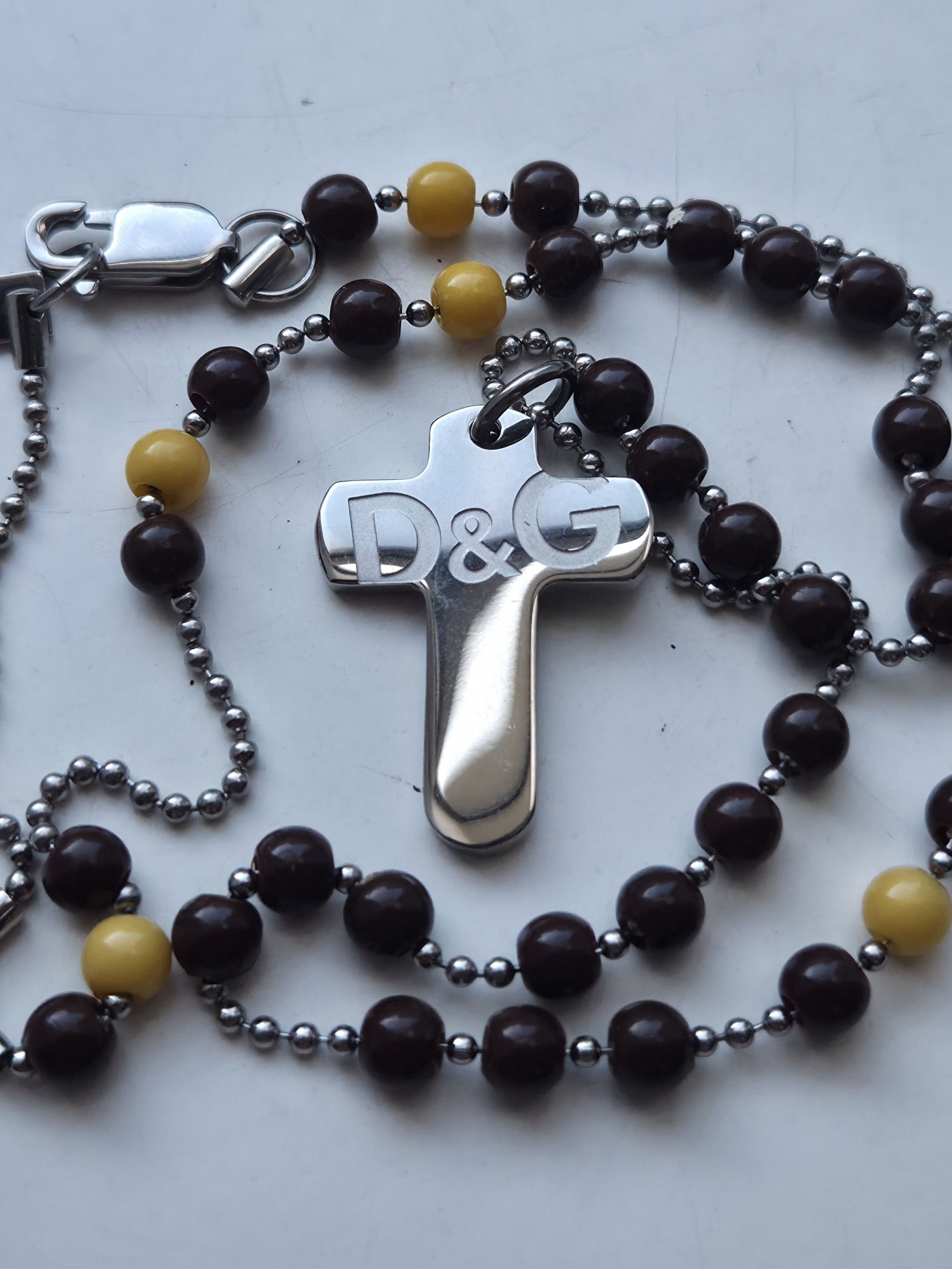 Dolce & Gabbana Dolce & Gabbana Cross beaded necklace Size ONE SIZE - 1 Thumbnail