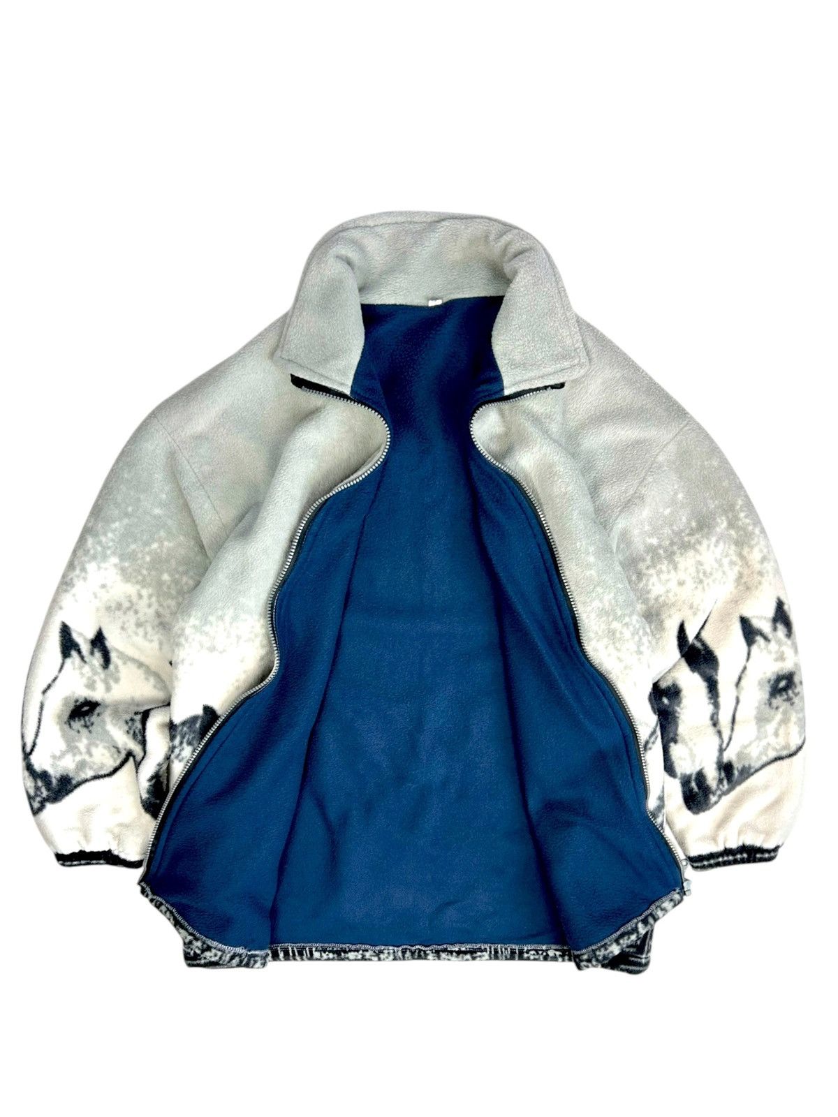 Vintage Vintage fleece printed jacket animals horse wolf Size US M / EU 48-50 / 2 - 3 Thumbnail