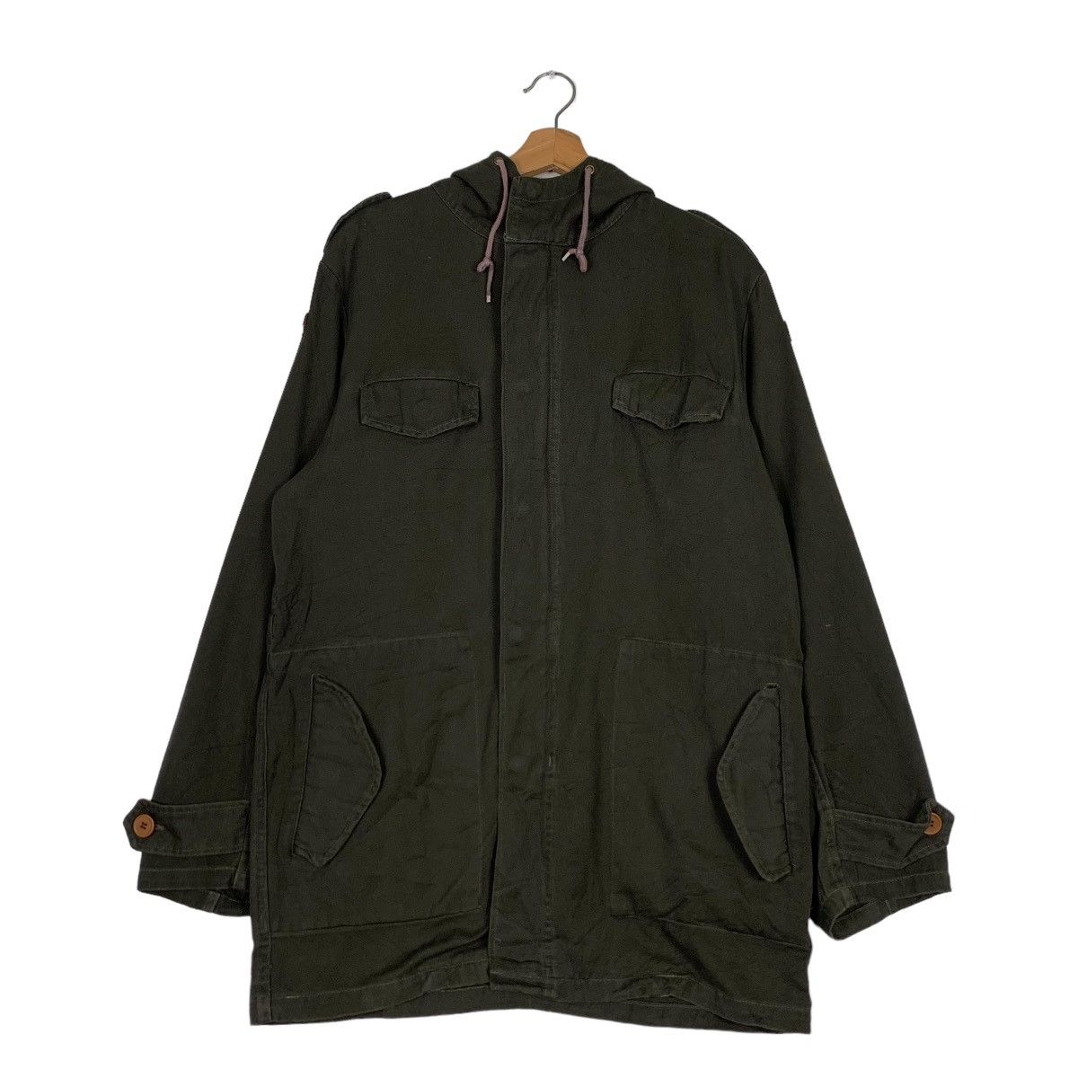 Japanese Brand SCHWARZ GUMU Hooded Jacket / Parka #0549-C25 Size US L / EU 52-54 / 3 - 9 Thumbnail