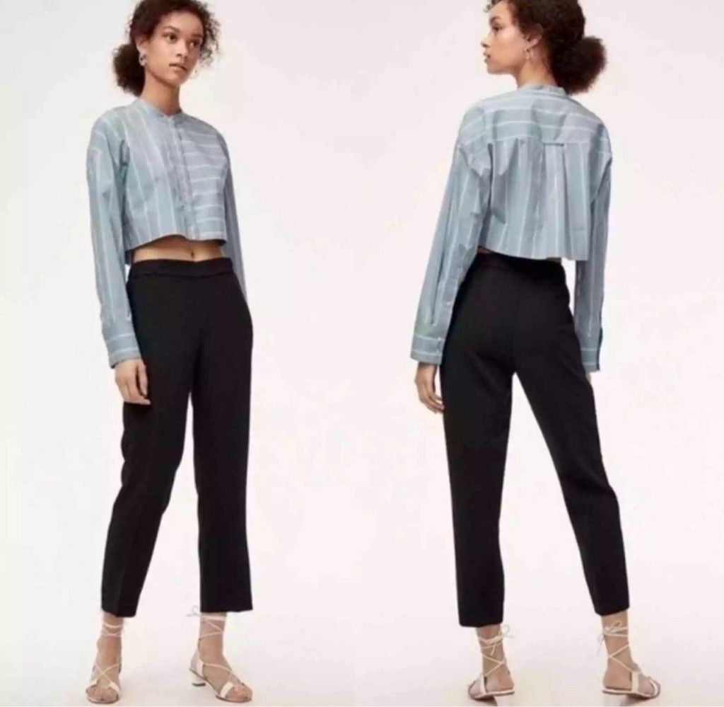 Banana Republic Aritzia Wilfred Crepe Darontal Pull On Pants Black Size 2 Size 26" / US 2 / IT 38 - 1 Thumbnail