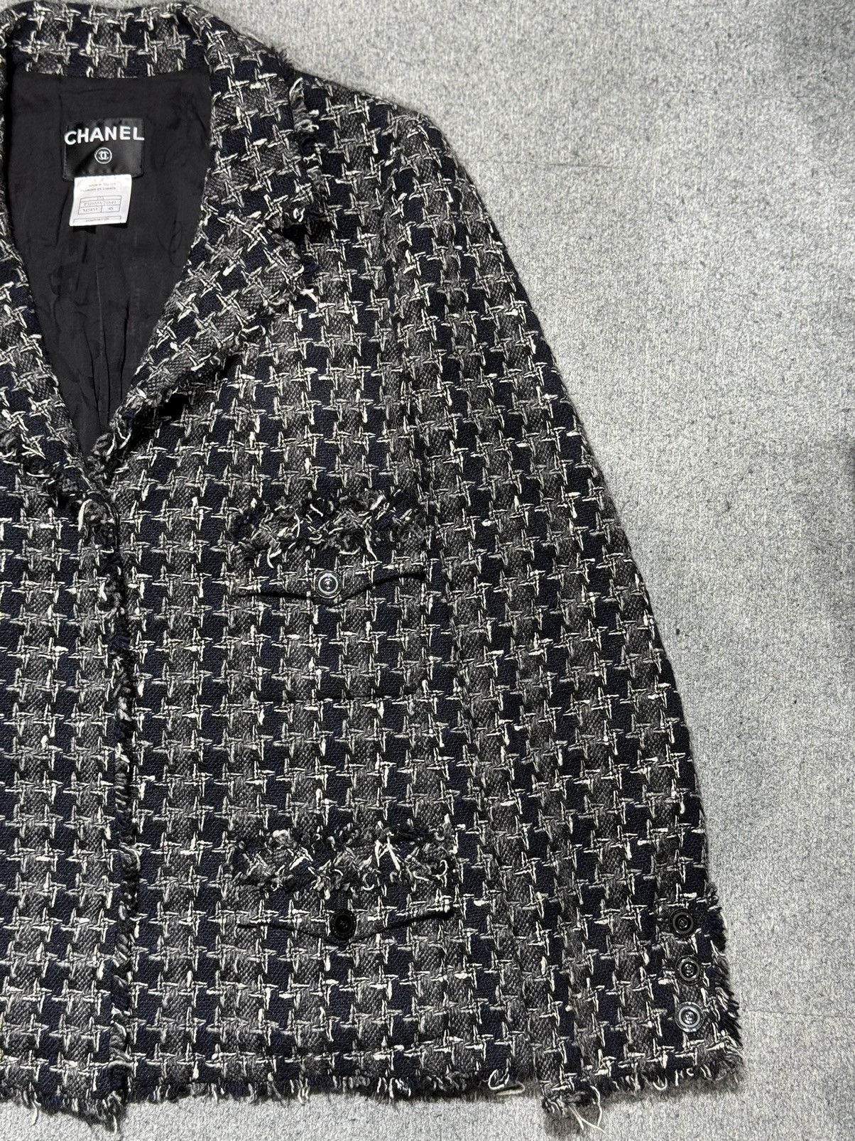 Chanel CHANEL Fall 2007 07A Cashmere Houndstooth Tweed Jacket Size US M / EU 48-50 / 2 - 5 Thumbnail