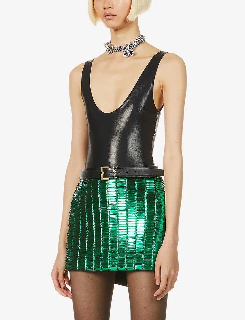 Saint Laurent Paris o1y0126 Bodysuit in Black Size XS / US 0-2 / IT 36-38 - 4 Thumbnail