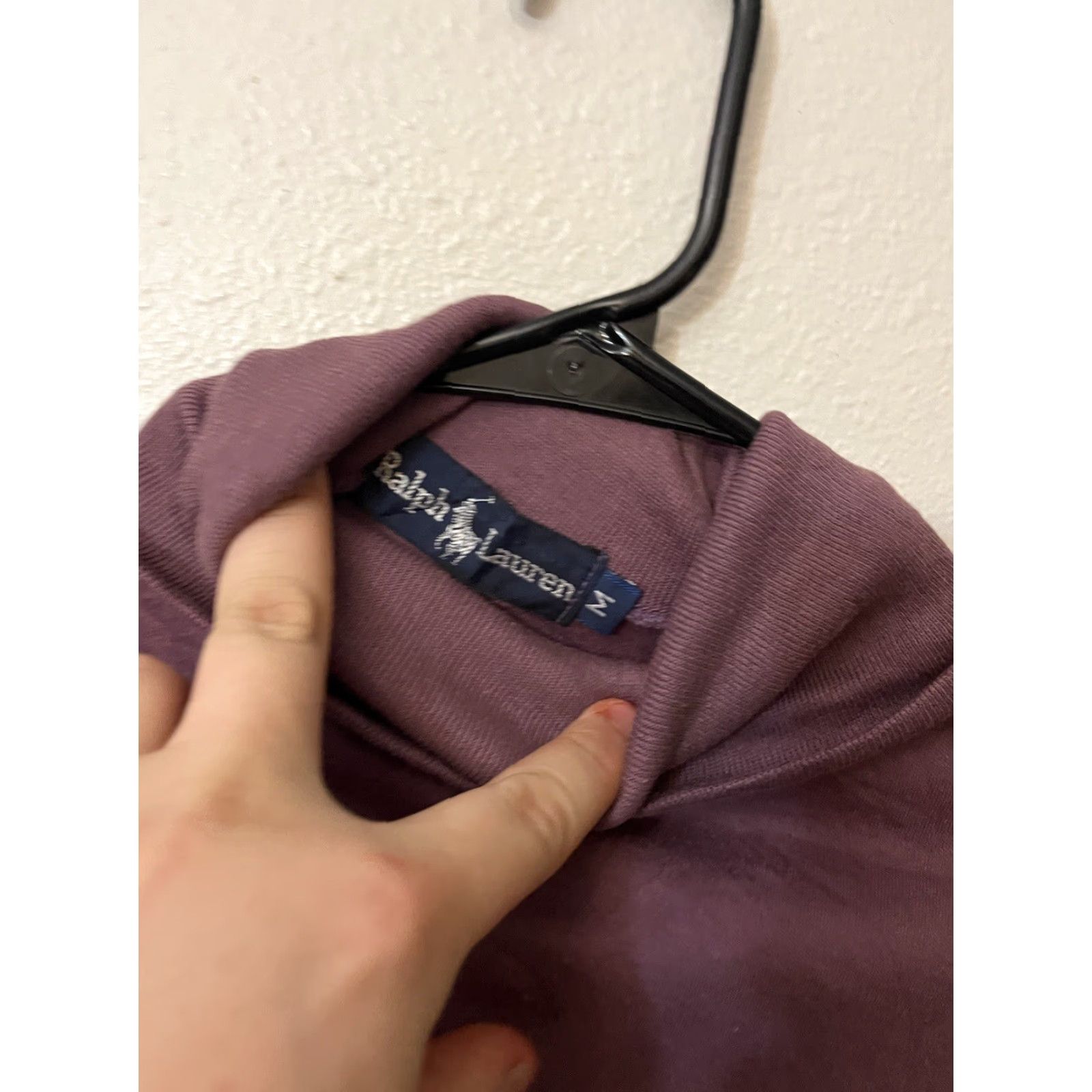 Polo Ralph Lauren VINTAGE Mens Medium Polo Ralph Lauren Pullover Turtleneck Sweatshirt Maroon Polo Ralph Lauren Sweater Cotton Maroon Mens Vintage 90s Size US M / EU 48-50 / 2 - 4 Thumbnail