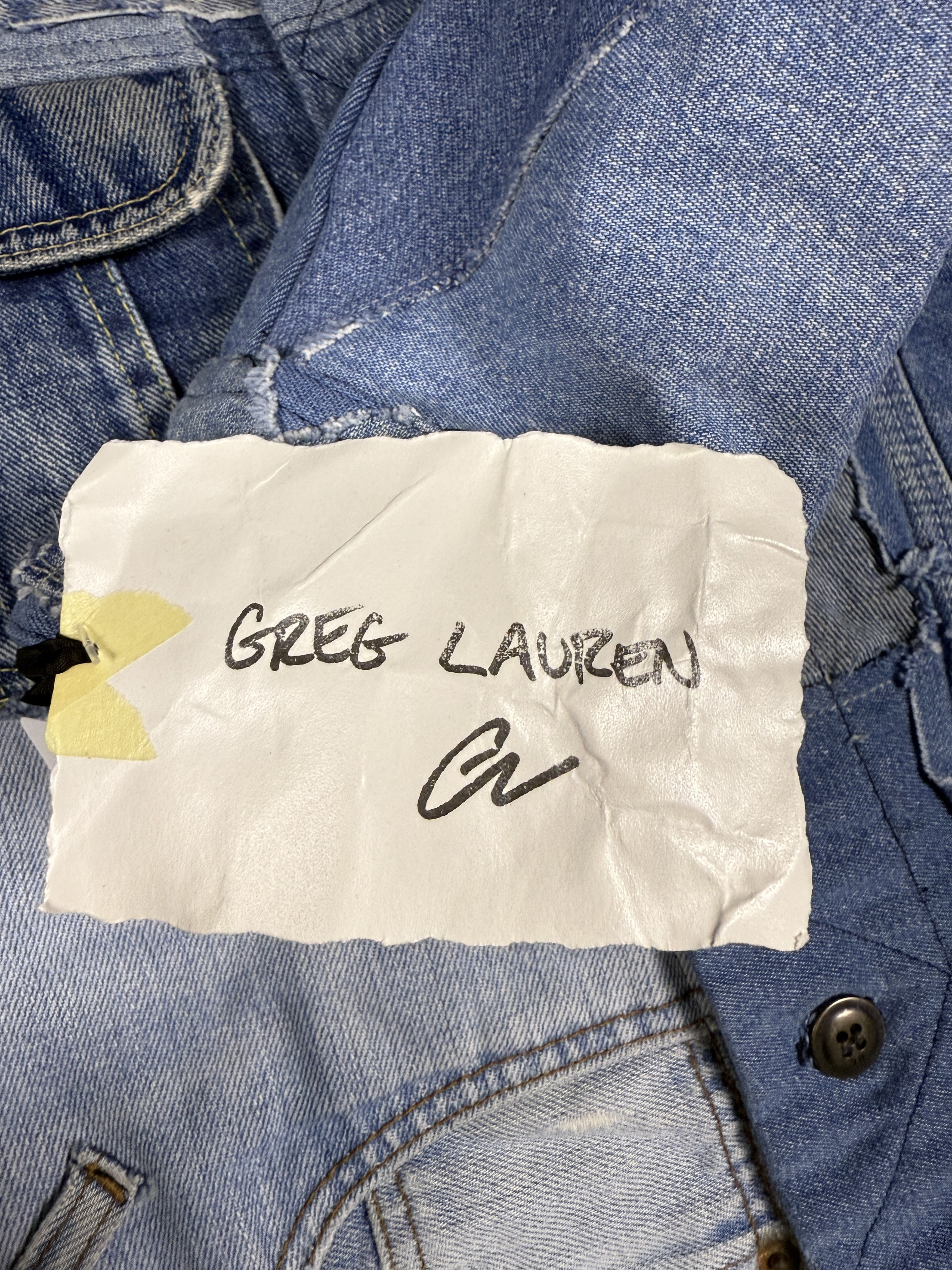 Greg Lauren Greg Lauren Reconstructed Vintage Denim Scrap Trucker Jacket Size US M / EU 48-50 / 2 - 6 Thumbnail