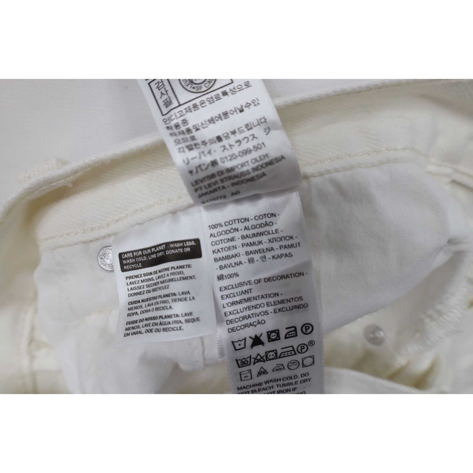 Levi's Deadstock Vintage Y2K Levis 501xx Button Fly Ripped Jeans Size 30" / US 8 / IT 44 - 7 Thumbnail