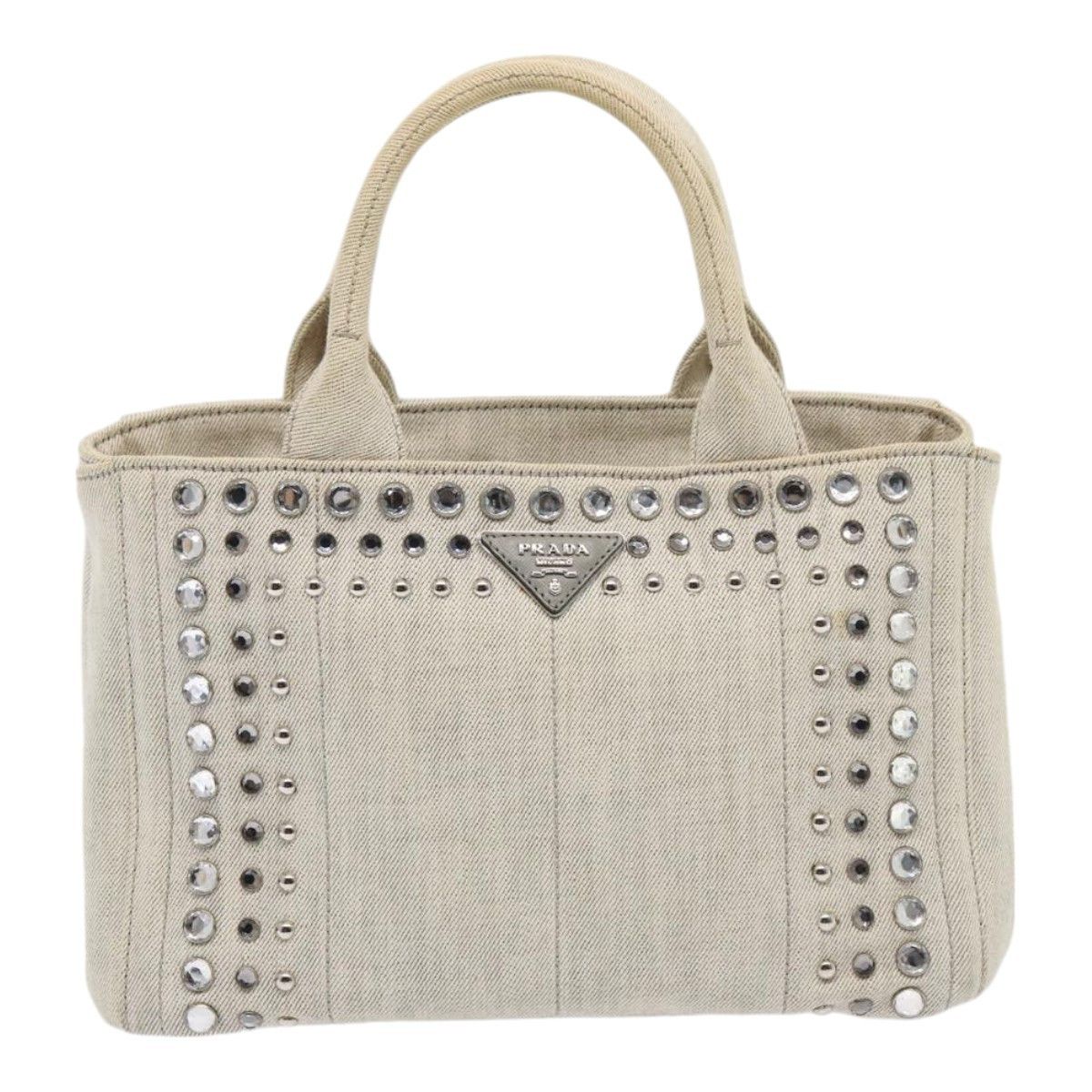 Prada Prada Canapa Tote Rhinestone Embellished Canvas Size ONE SIZE - 1 Thumbnail