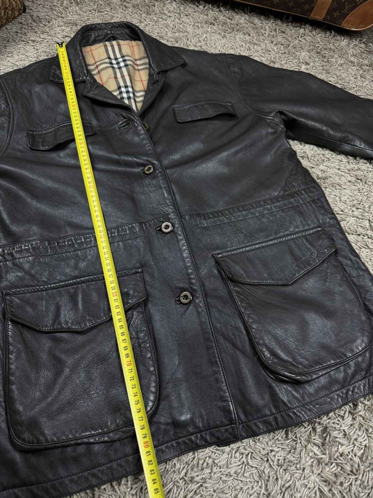 Burberry × Vintage Vintage leather jacket Burberry original luxury casual item Size US L / EU 52-54 / 3 - 7 Thumbnail